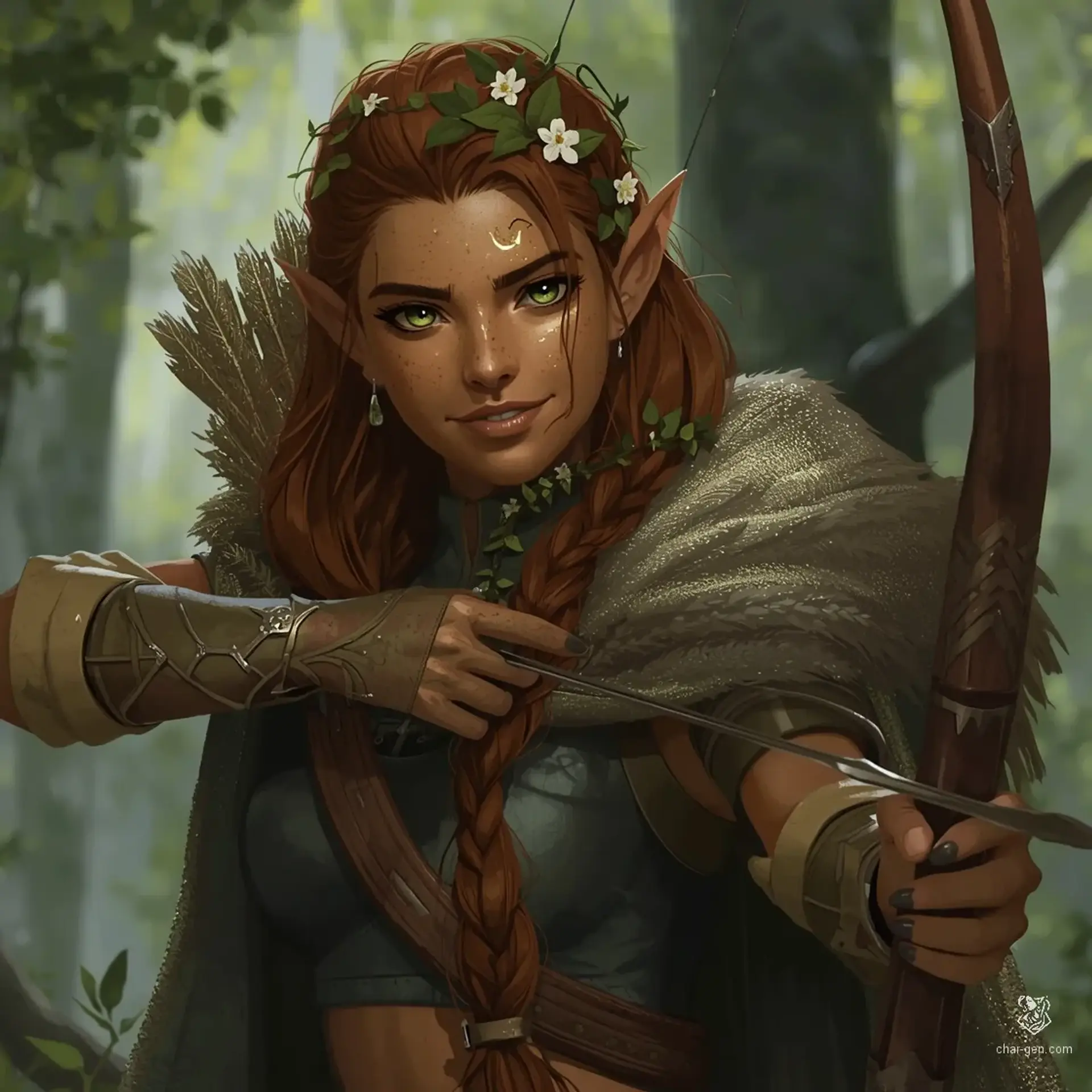 Thalwynne Thistle Leafrunner - AI-generated fantasy NPC