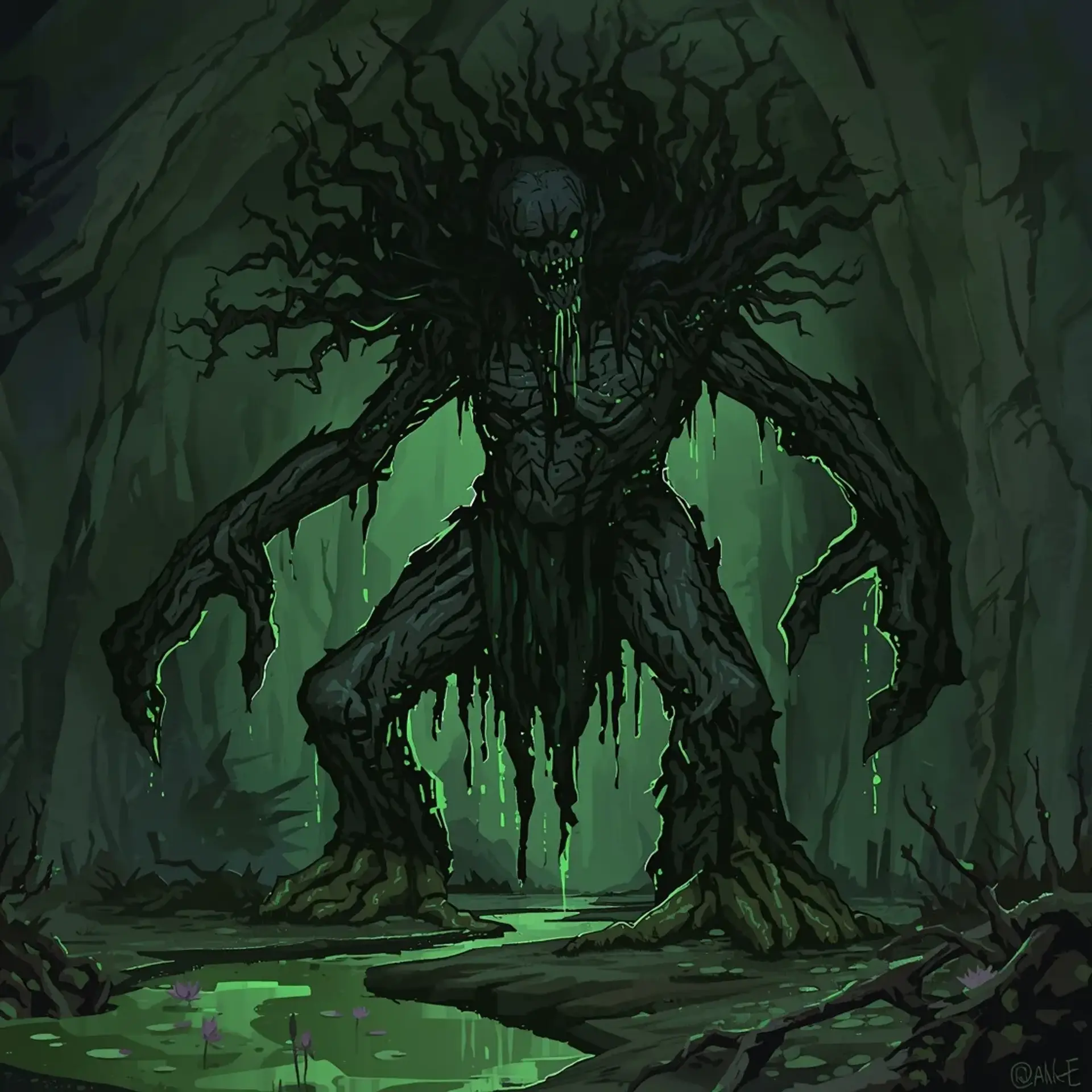 Corrupted Ravine Guardian | Fantasy Monster Generated by CharGen