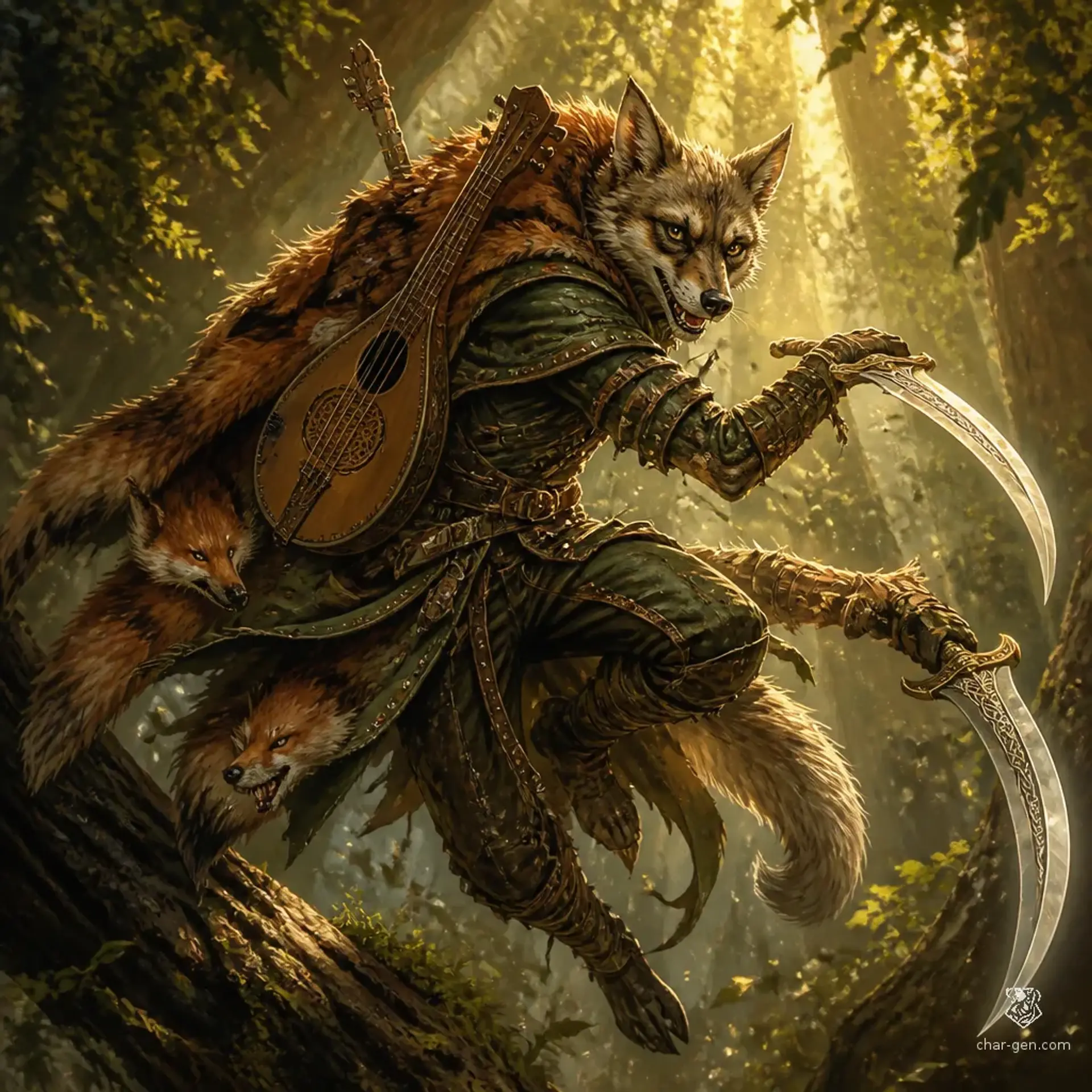 Kip Trickpaw - AI-generated fantasy Character
