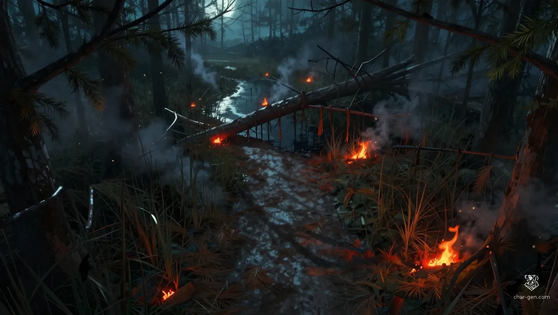 Drive the Emberbats from the Marsh Road - AI-generated fantasy Encounter