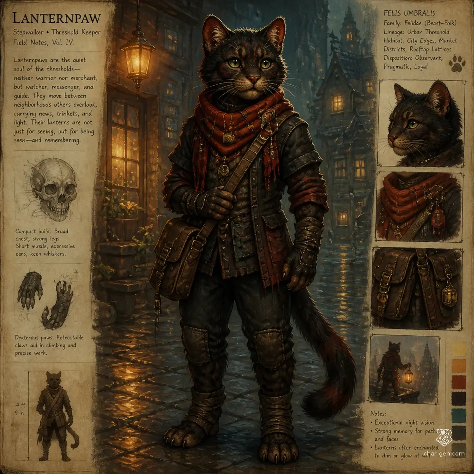 Lanternpaw - AI-generated fantasy Species