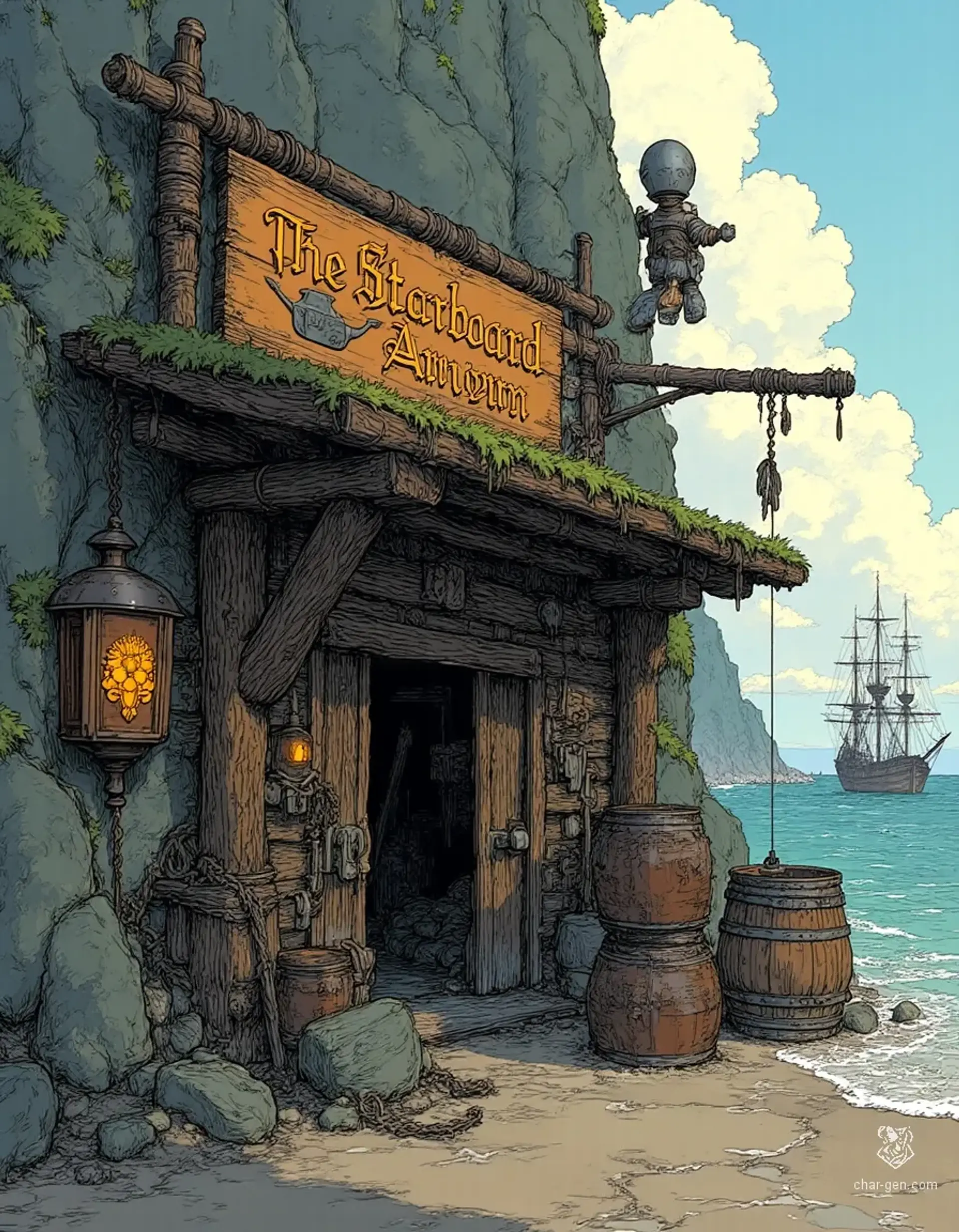 The Starboard Anvil - AI-generated fantasy Tavern