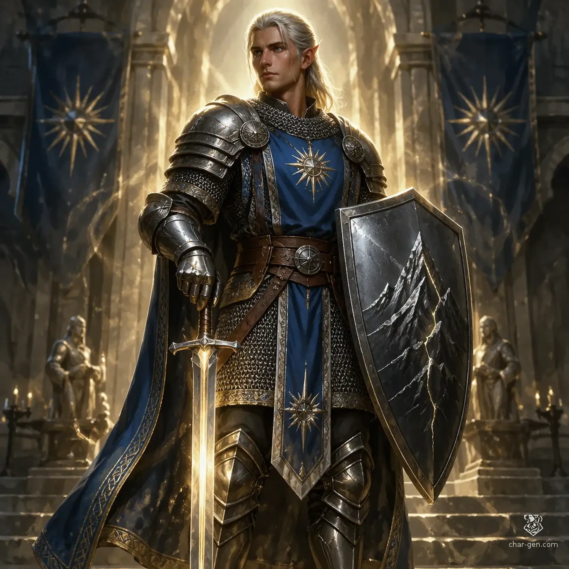 Valerius Silvervein - AI-generated fantasy Character