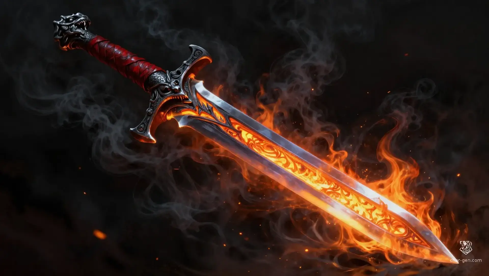 Pyre-King's Maw | Fantasy Magic Item Generated by CharGen