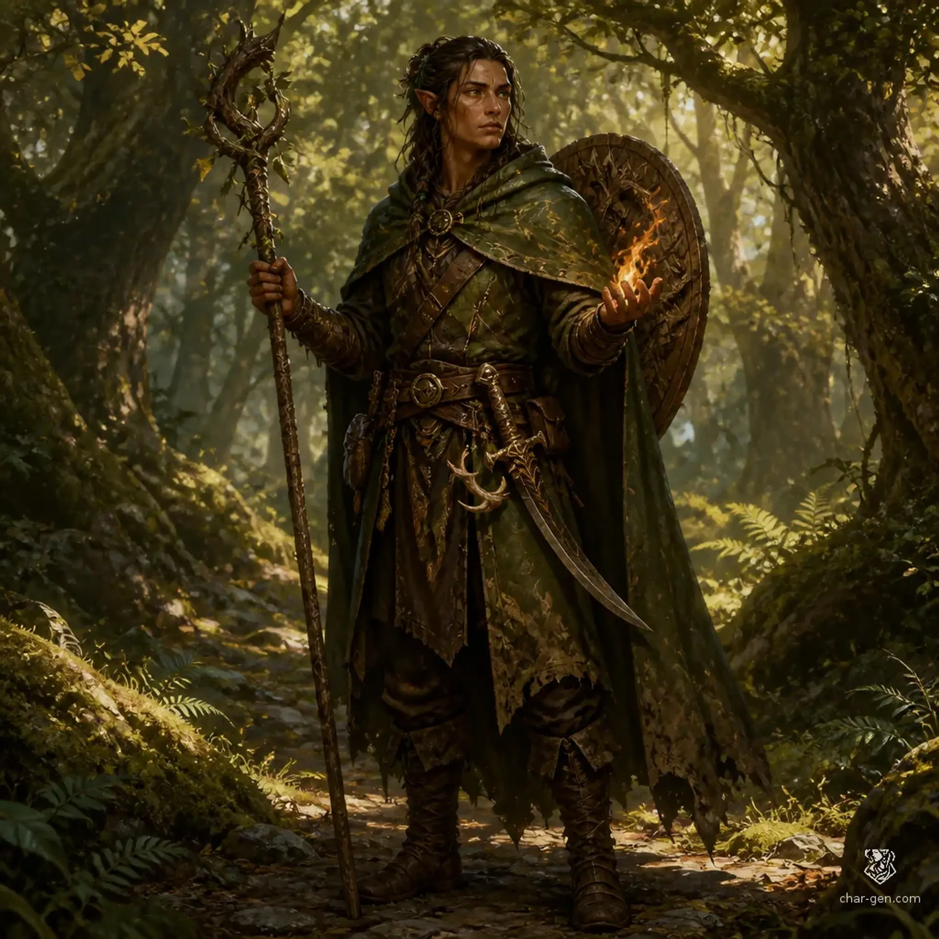Caelith Thornstride - AI-generated fantasy Character