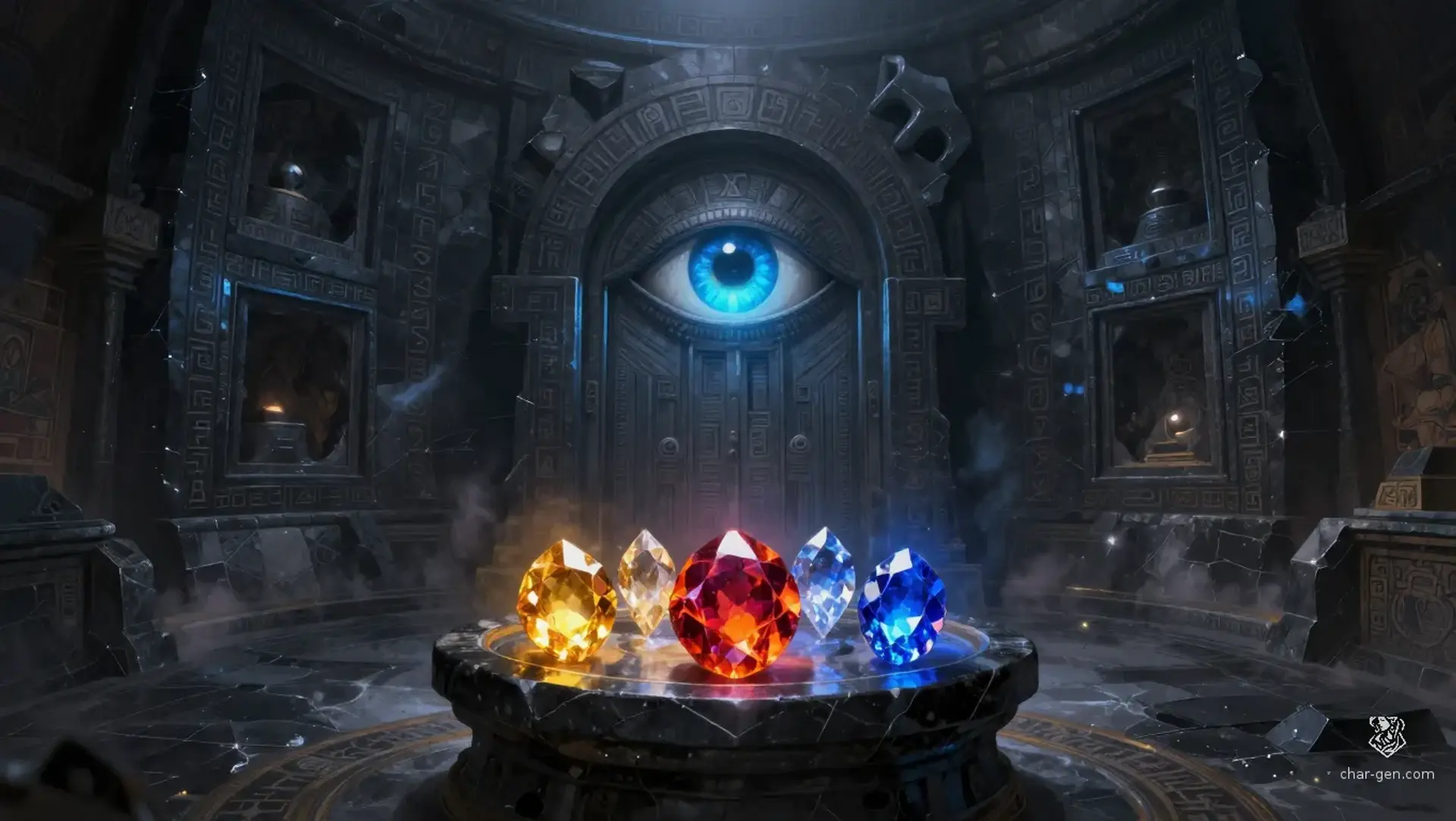 The Prismatic Sundial - AI-generated fantasy Puzzle