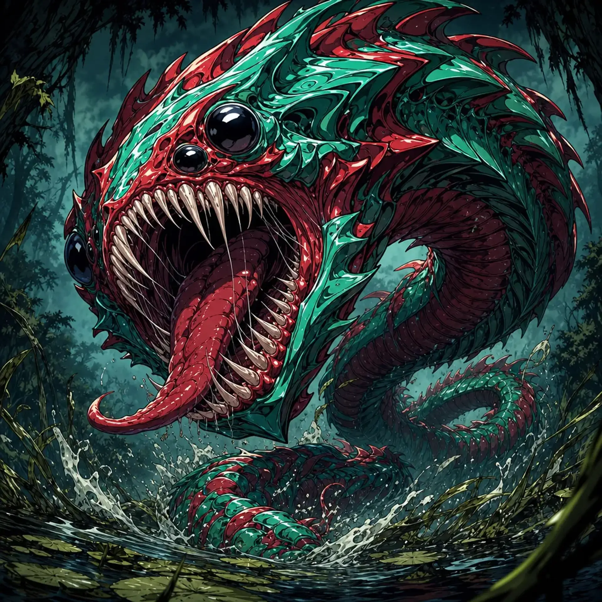 Momamalinani Spiral-Wyrm - AI-generated fantasy Monster