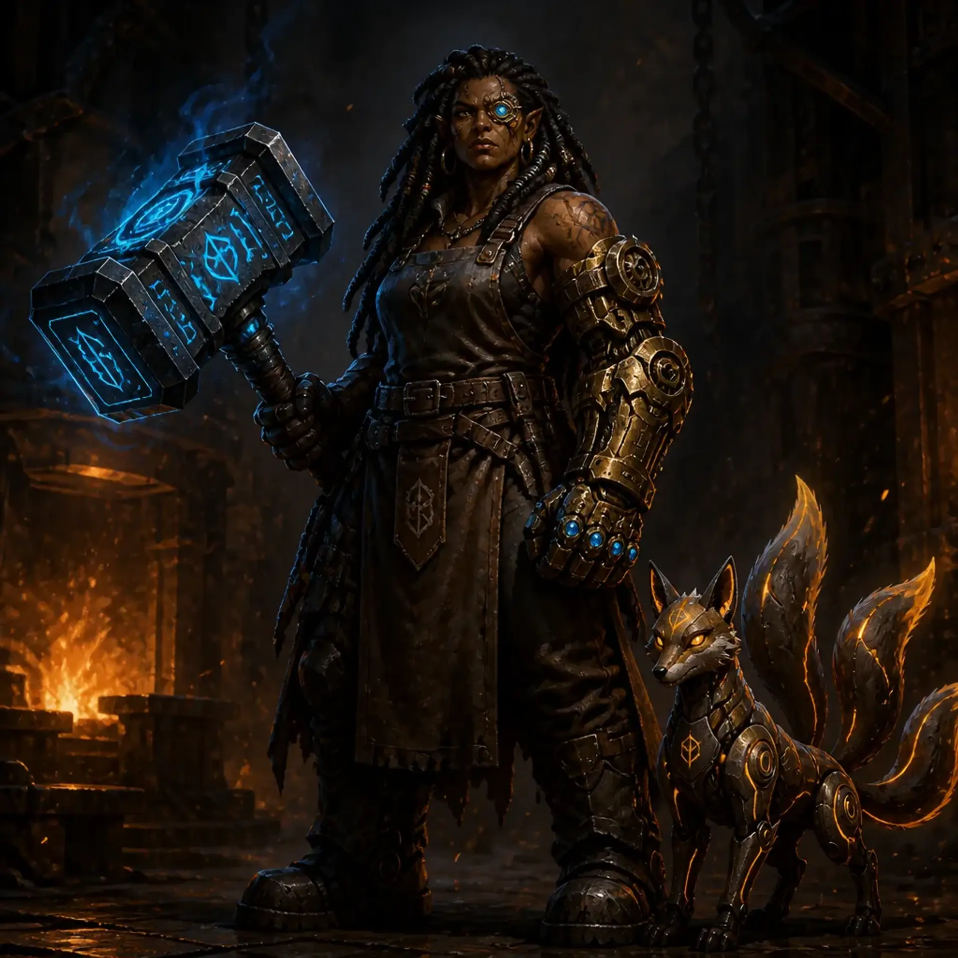 Heph the anvil splitter - AI-generated fantasy Character