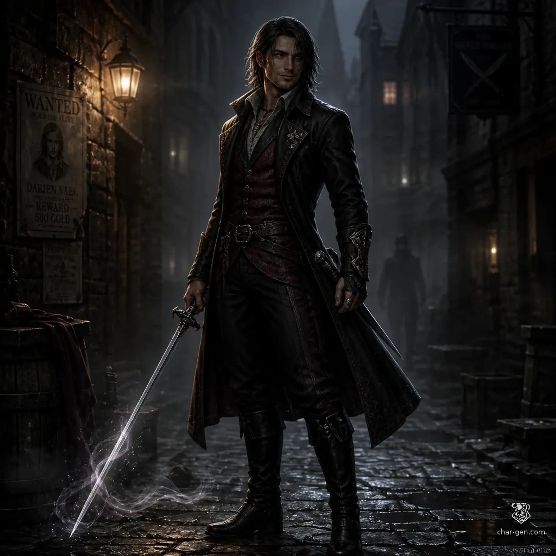 Cade Vale - AI-generated fantasy Character