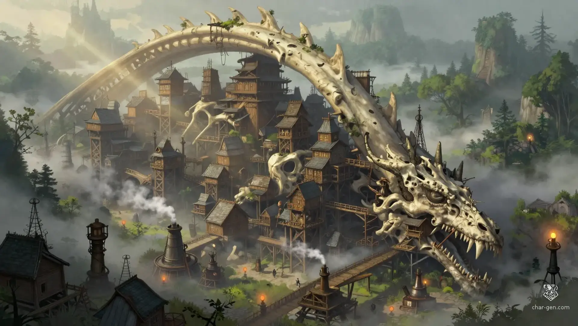 Grey-Rib | Fantasy Settlement Generated by CharGen