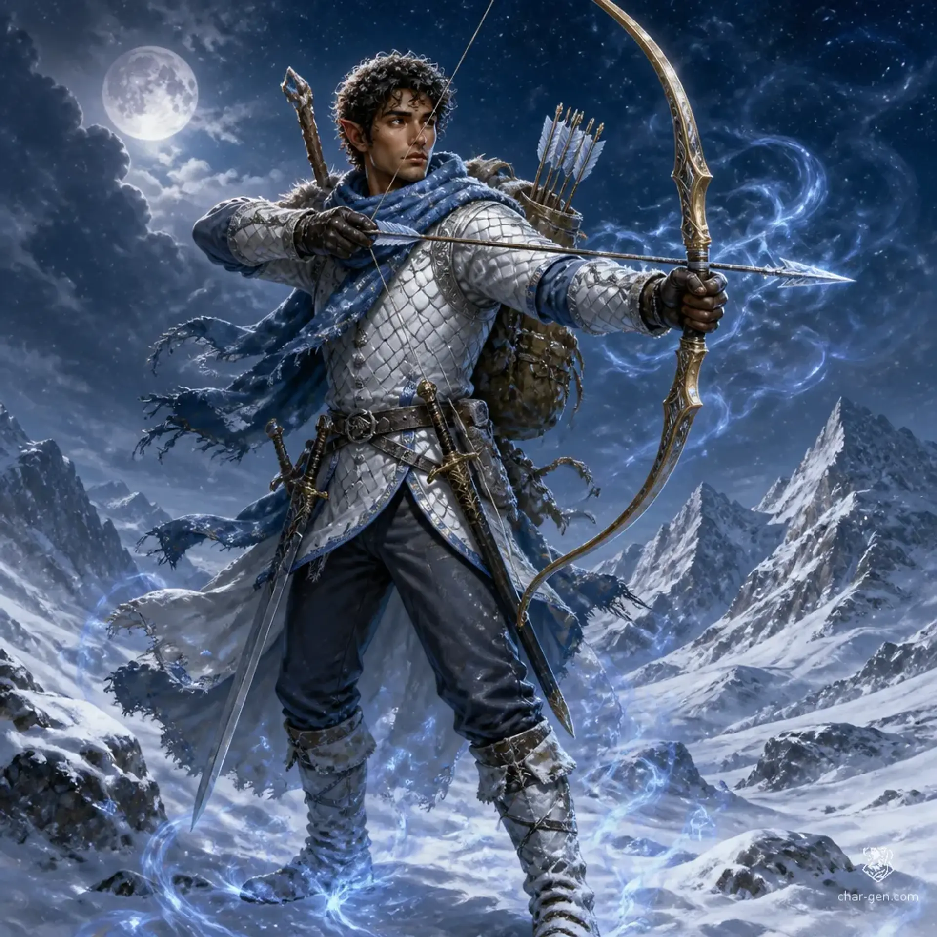 Köszvár Sedir - AI-generated fantasy Character