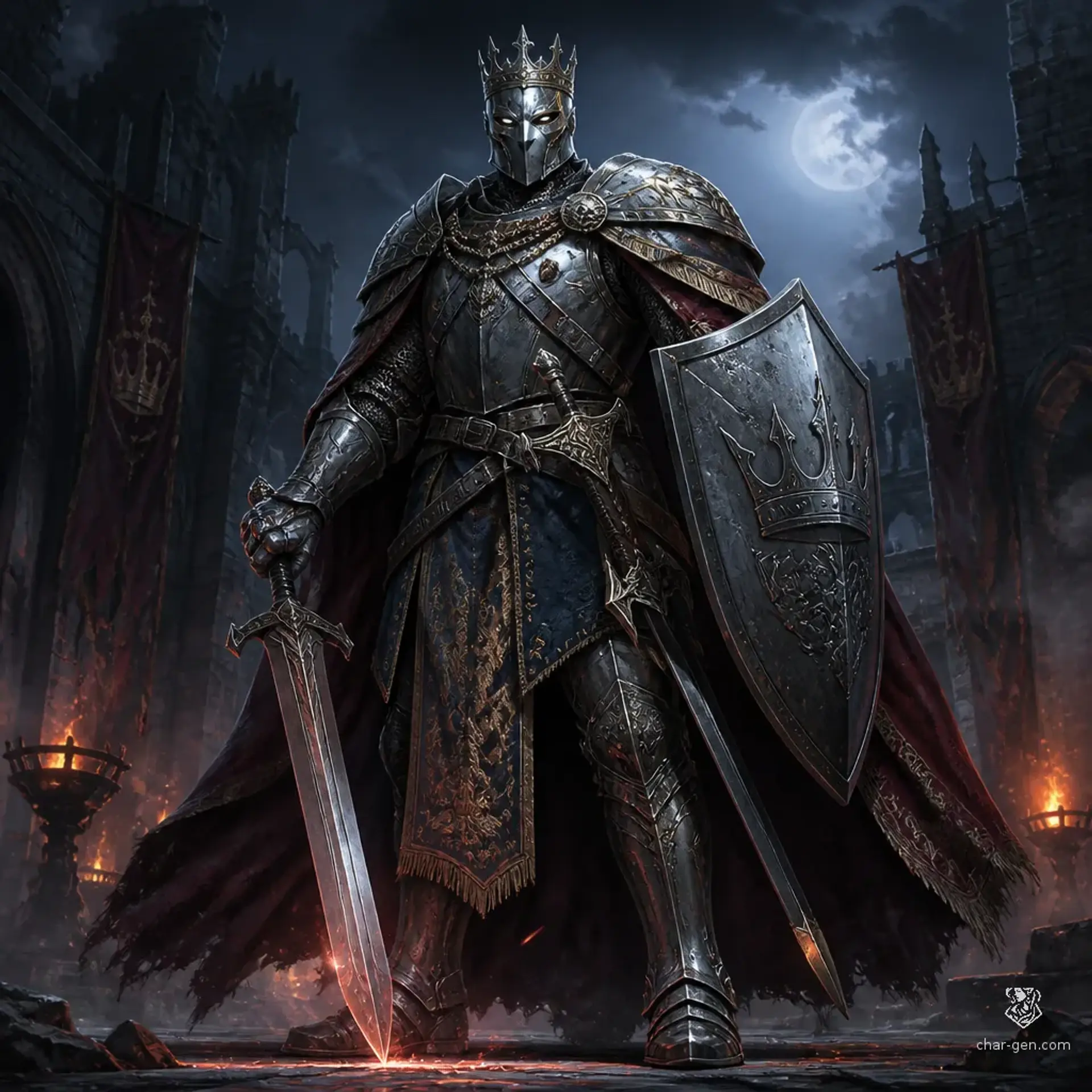 The Silver Emperor - AI-generated fantasy Character