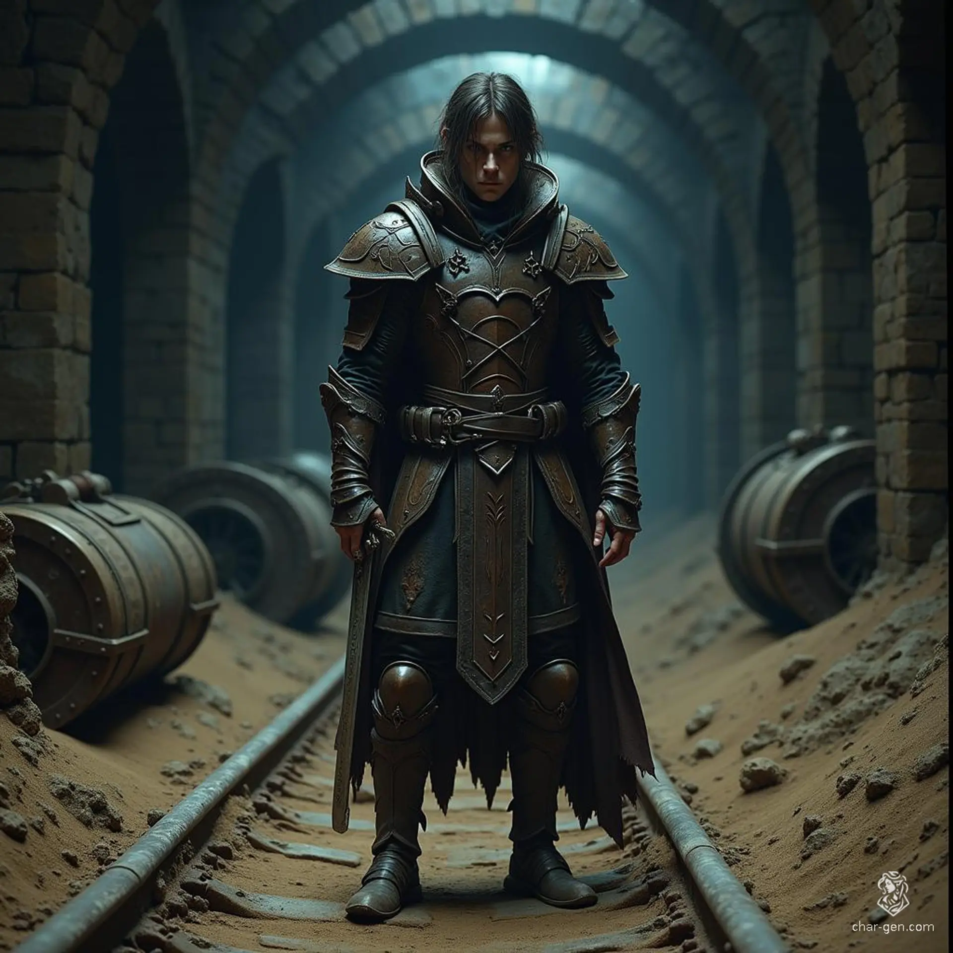 Fellgar, a 17-year-old human rogue, boasts a medium build and nimble agility. Clad in intricate leather armor, he carries a dagger with a strong grip. His stealthy demeanor belies a lack of wisdom, making him a crafty yet reckless criminal in the shadows.
