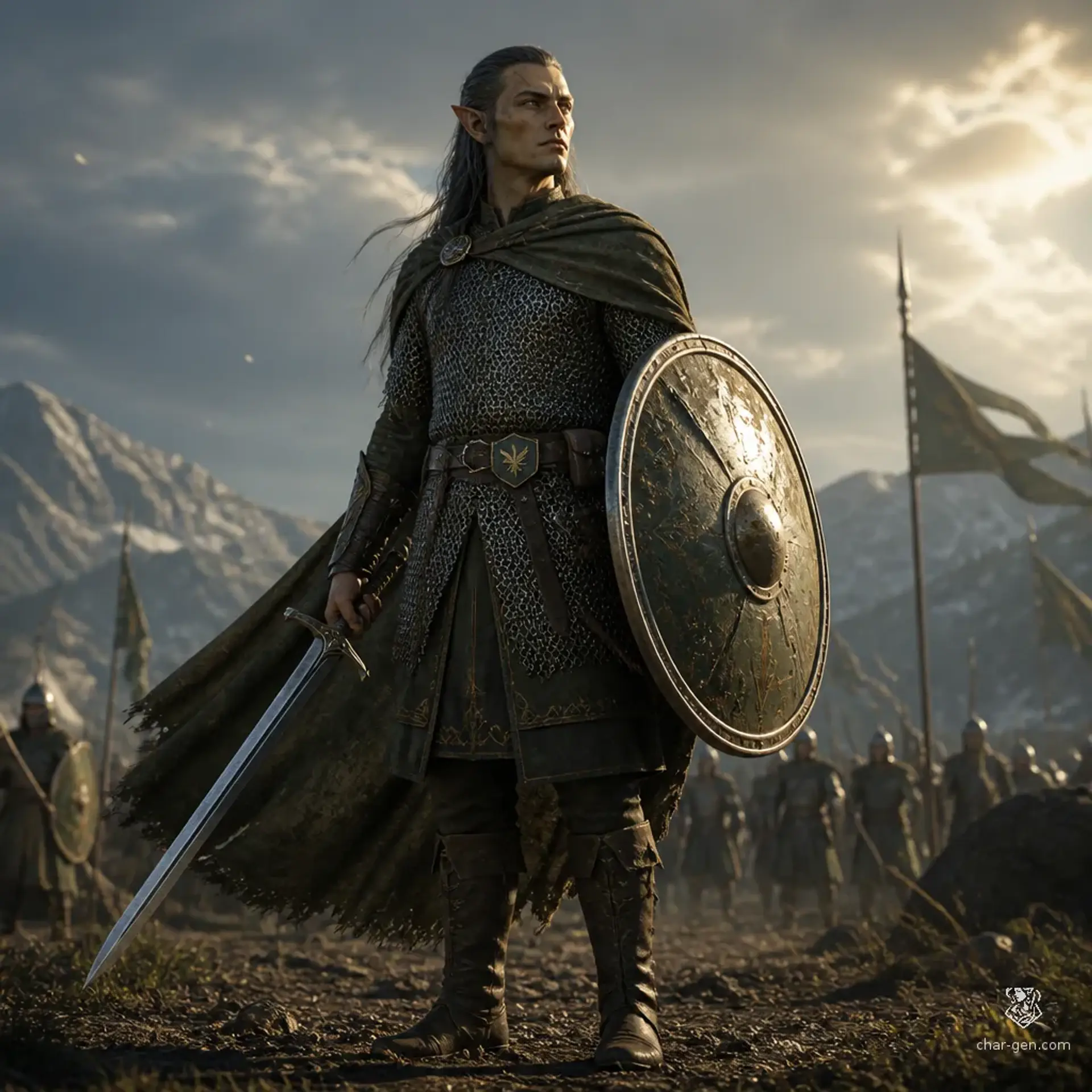Alluin Perhorn - AI-generated fantasy Character