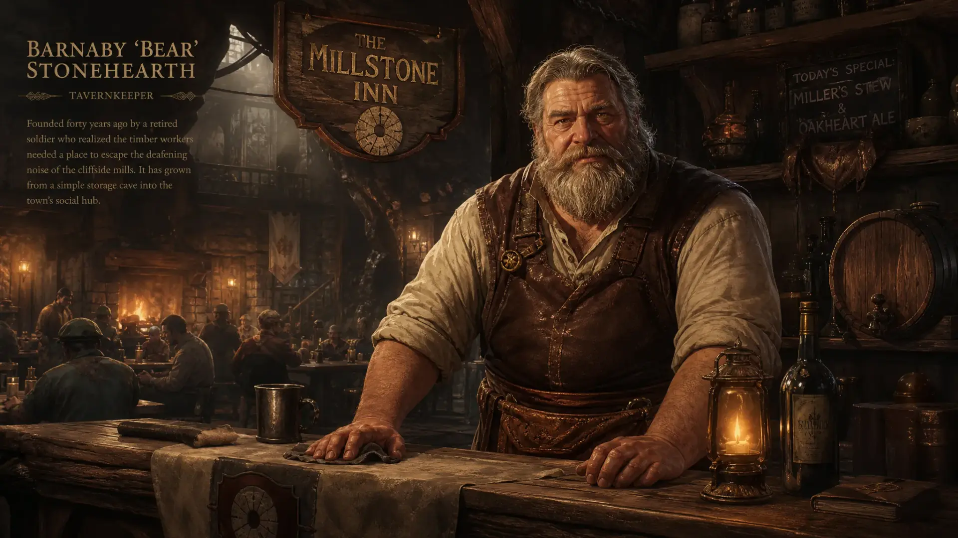 The Millstone Inn - AI-generated fantasy Tavern