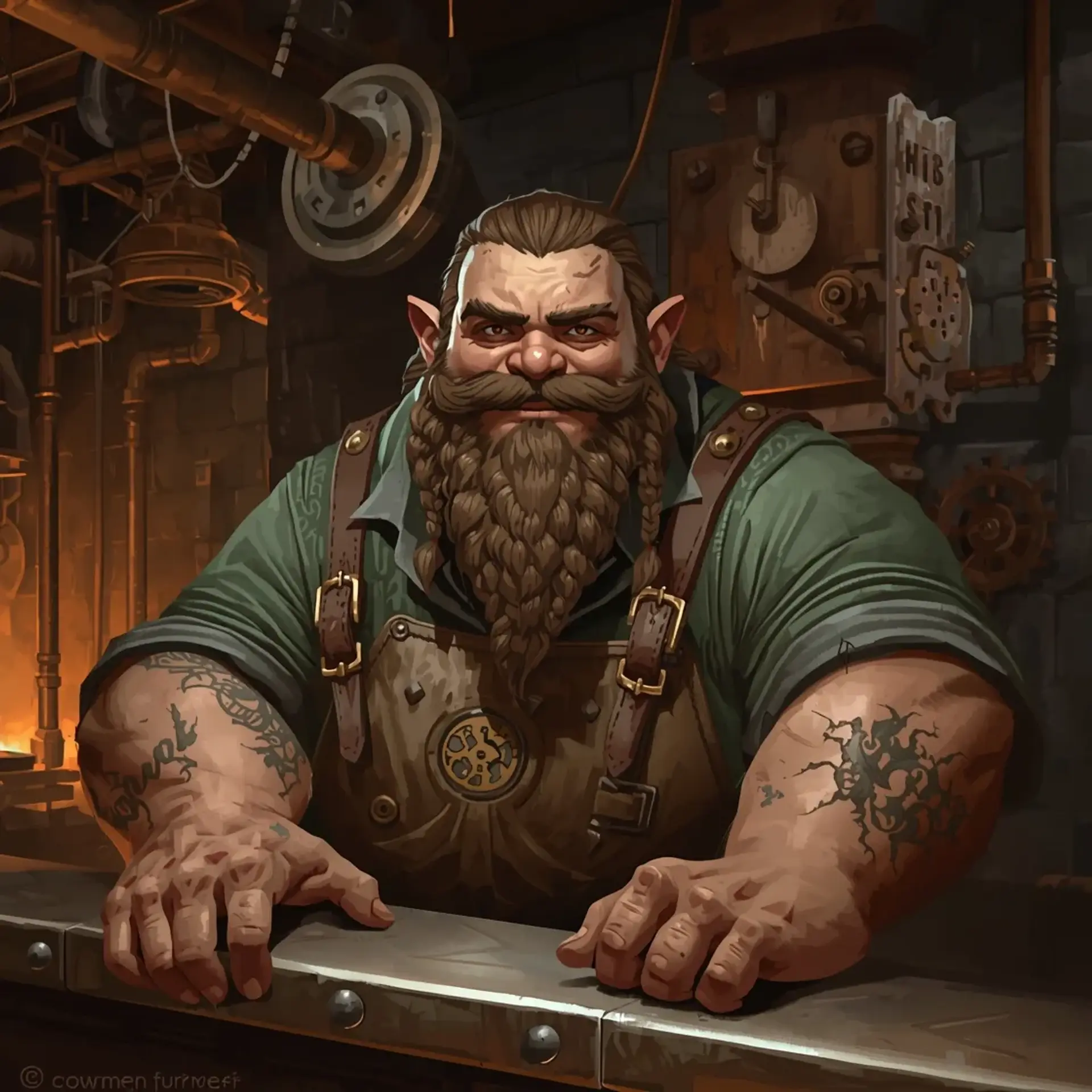 The Chuffing Boiler - AI-generated fantasy Tavern