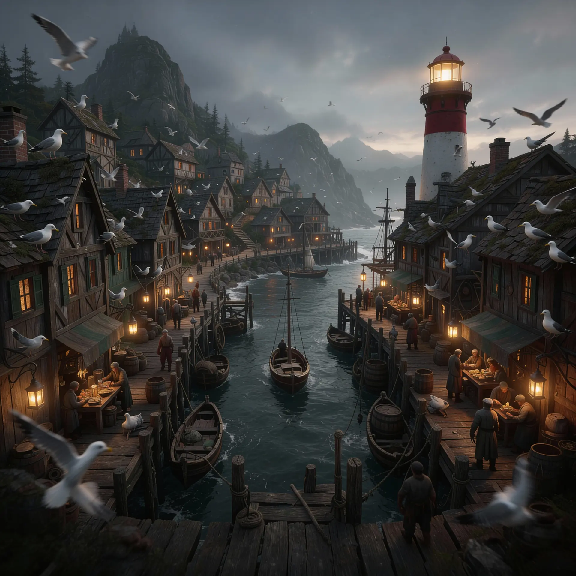 Gullwatch - AI-generated fantasy Settlement