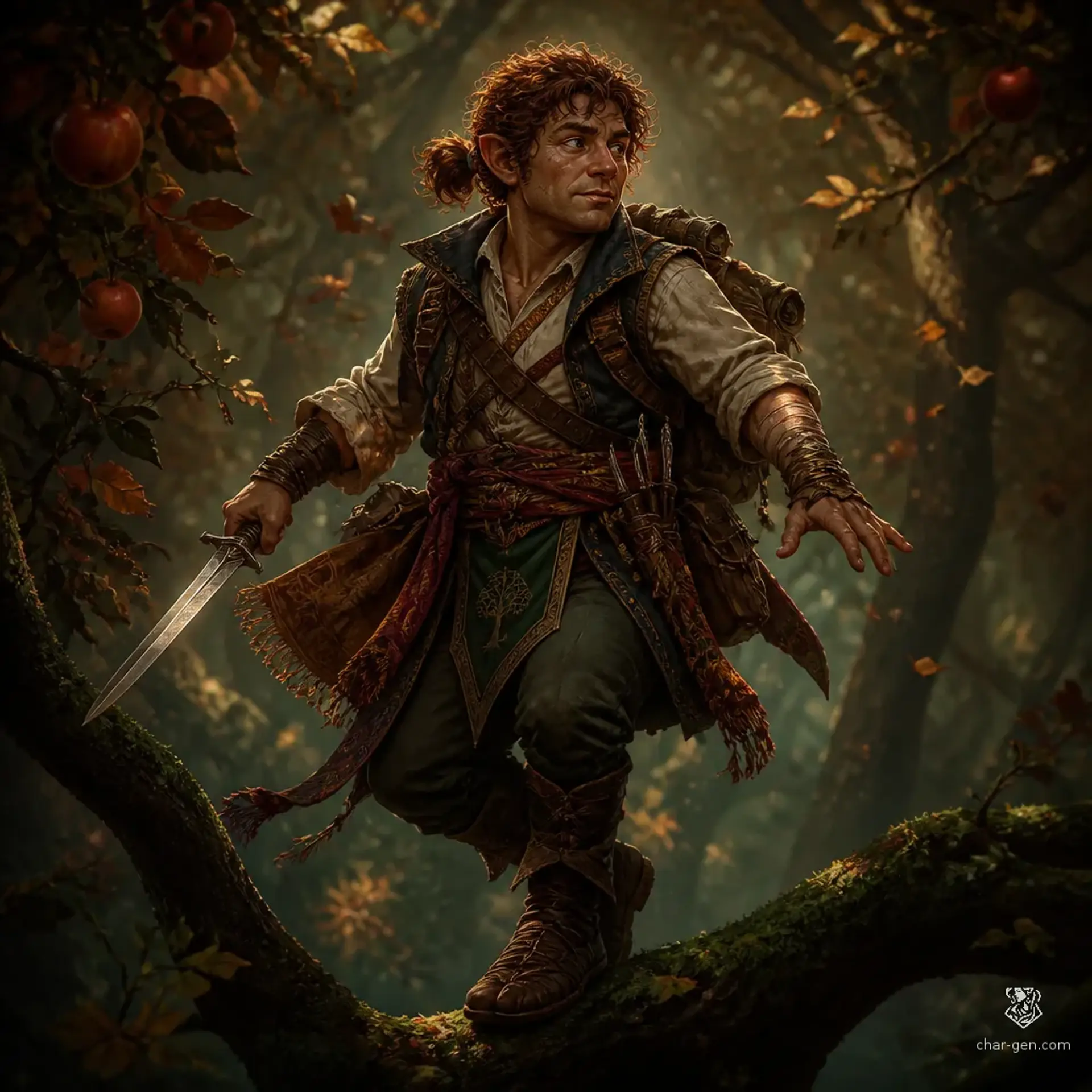 Rosinric Willowbarrel - AI-generated fantasy Character