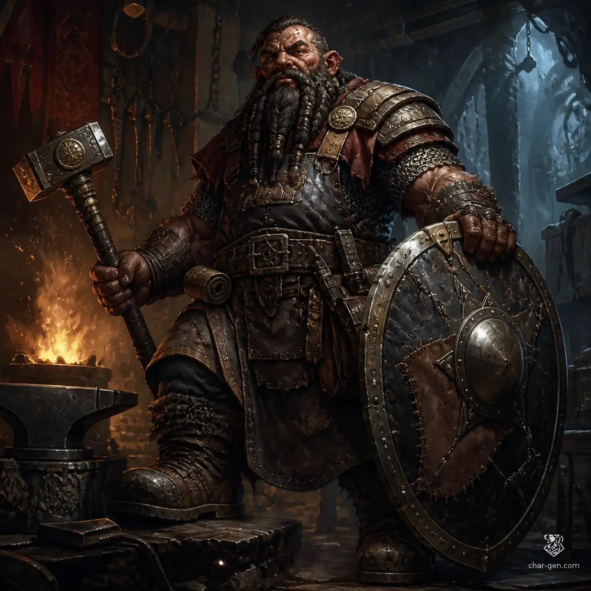 Shashur Vezh - AI-generated fantasy Character