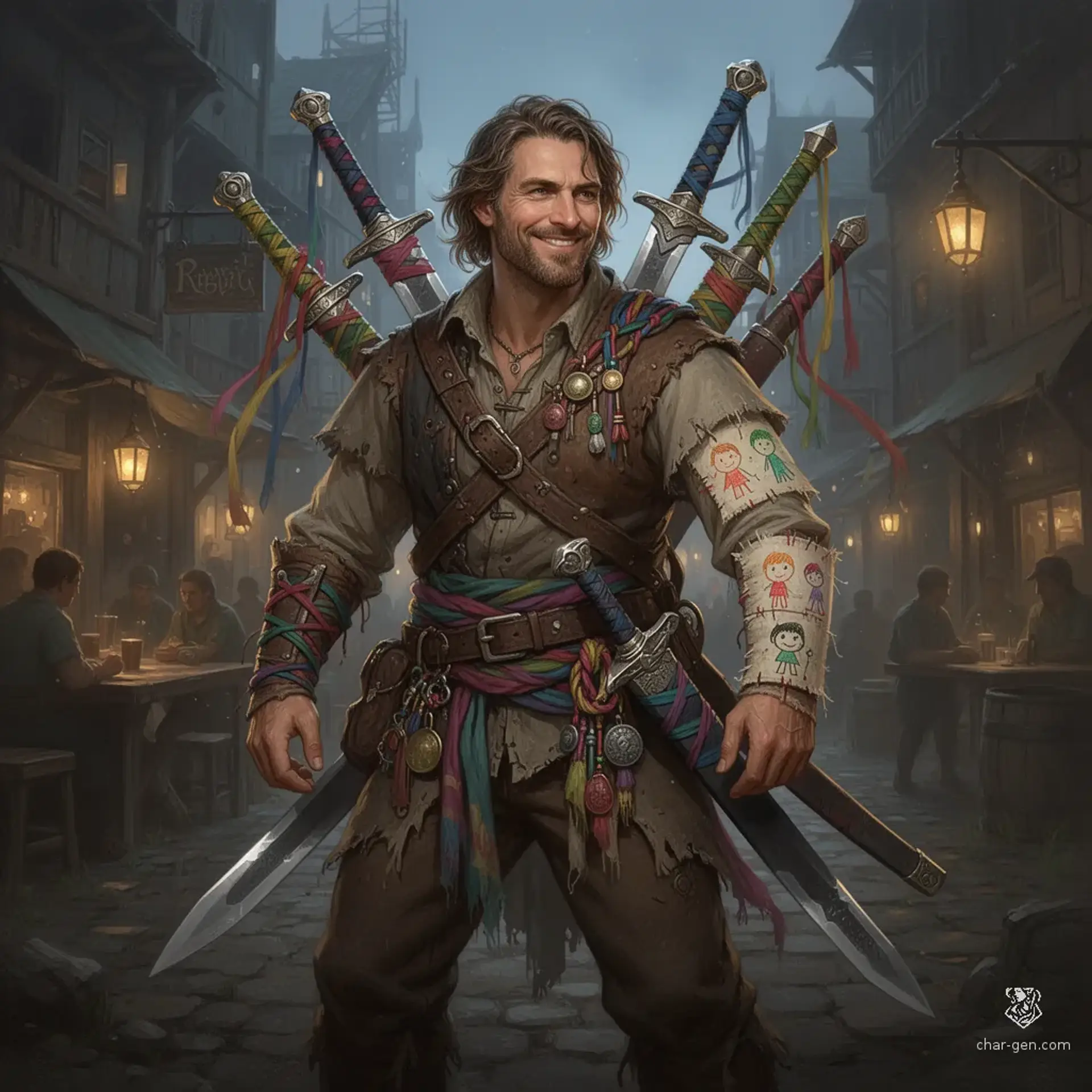 Bramwell 'Greatswing' Corven - AI-generated fantasy NPC
