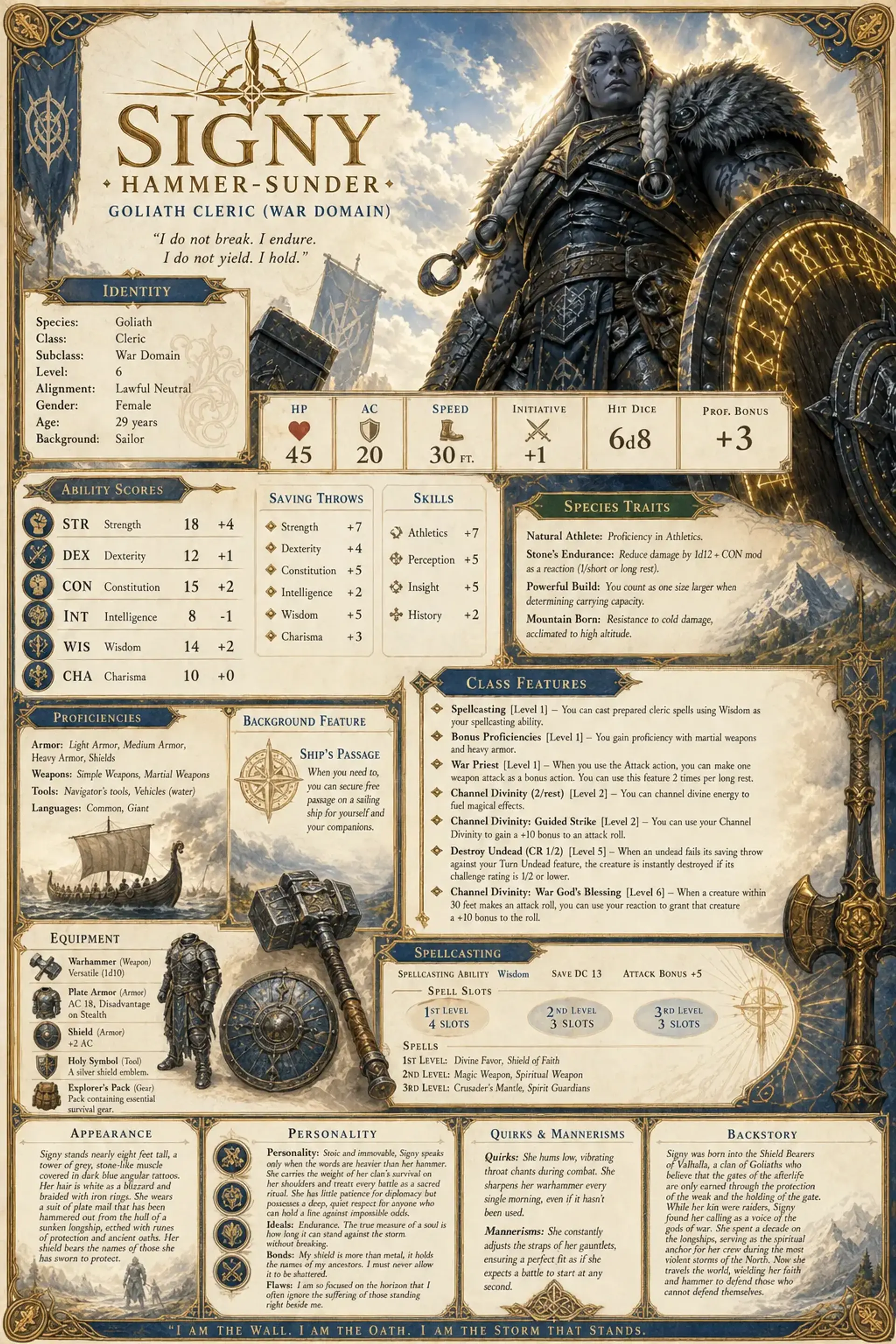 Character Sheet