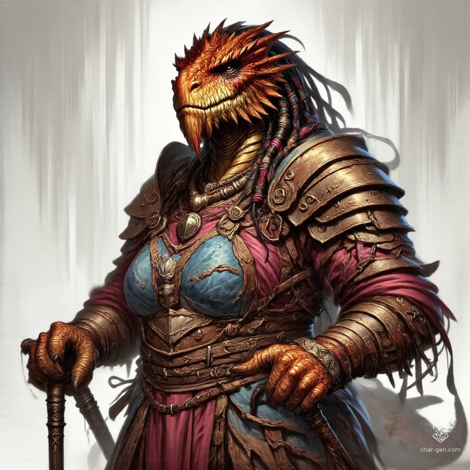 Rhazanna Bronzebairn - AI-generated fantasy NPC