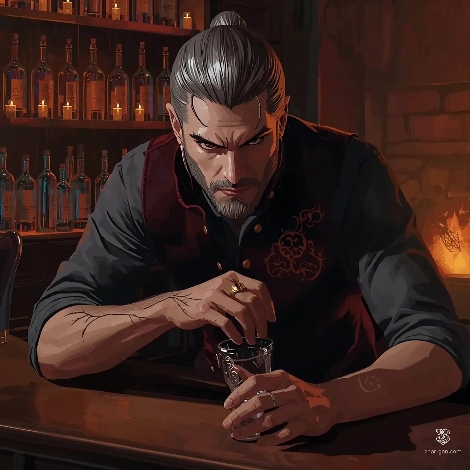 The Velvet Noose - AI-generated fantasy Tavern