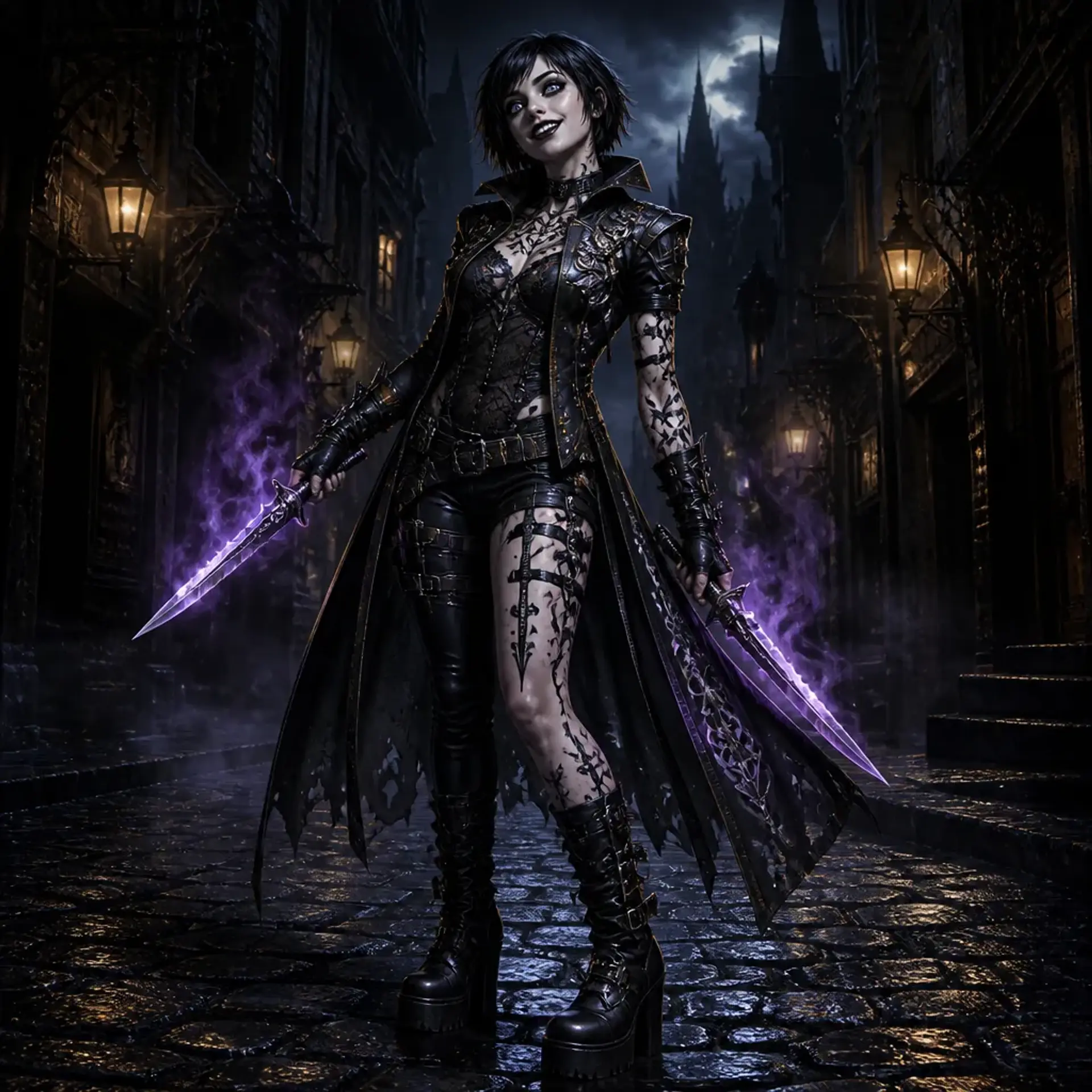 Nyxandra 'Nyx' Vane - AI-generated fantasy Character