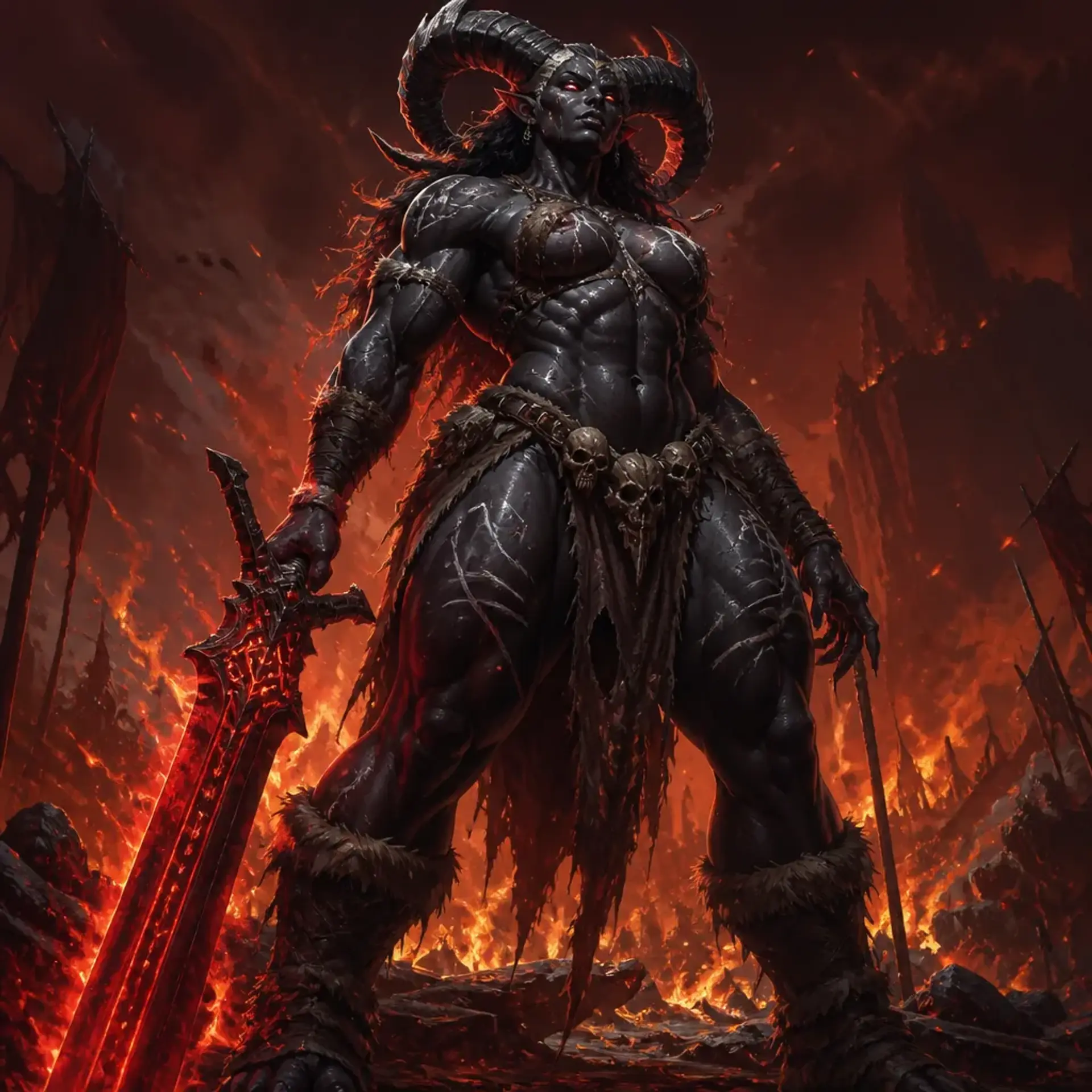 Kora the Ravager - AI-generated fantasy Character