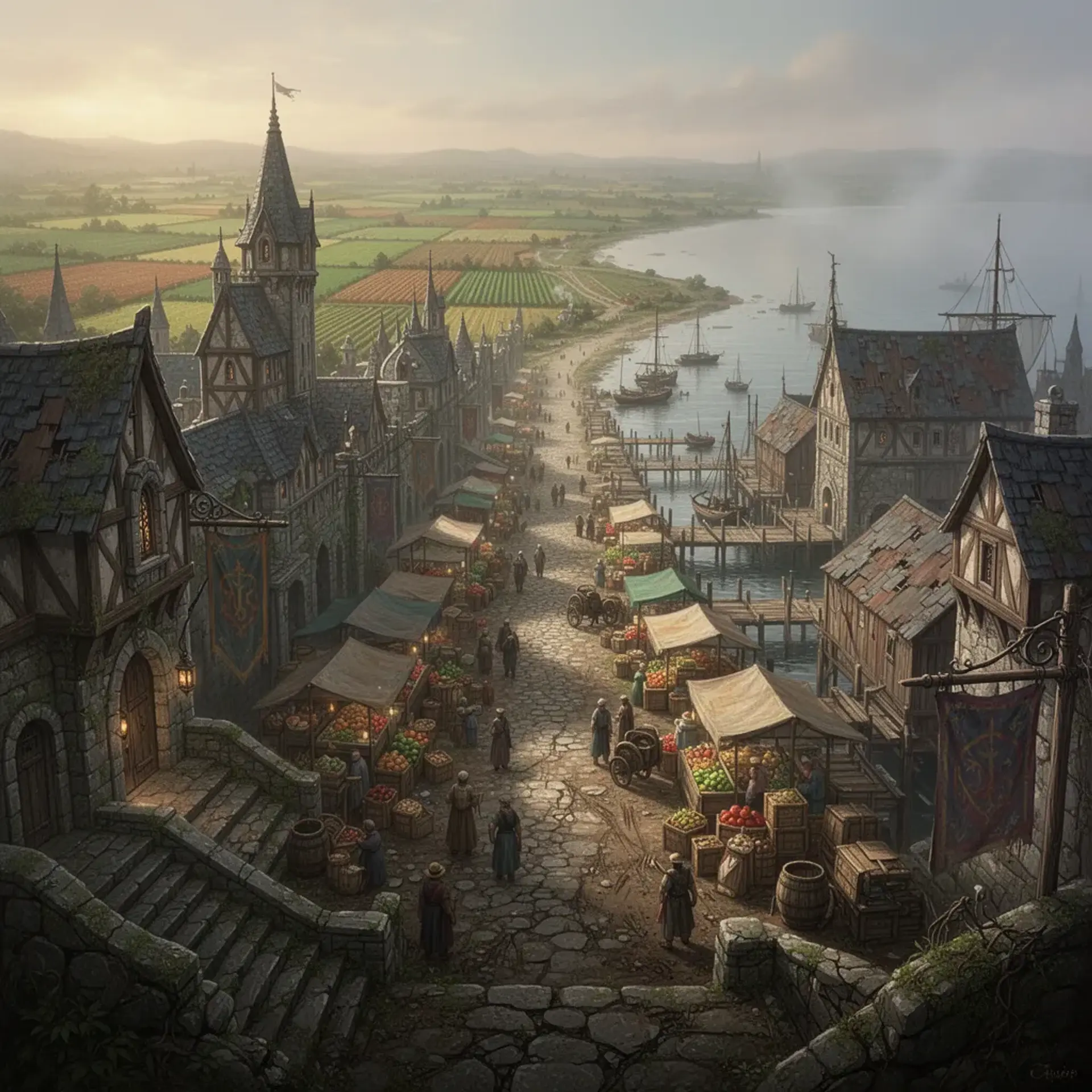Krondor - AI-generated fantasy Settlement