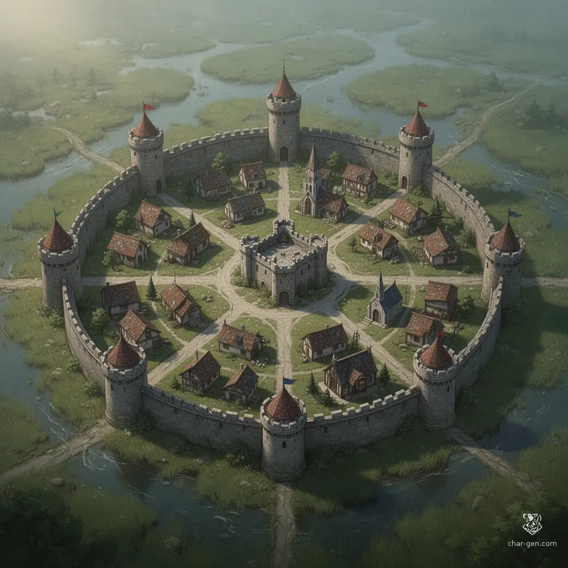 Starwall Hollow - AI-generated fantasy Settlement