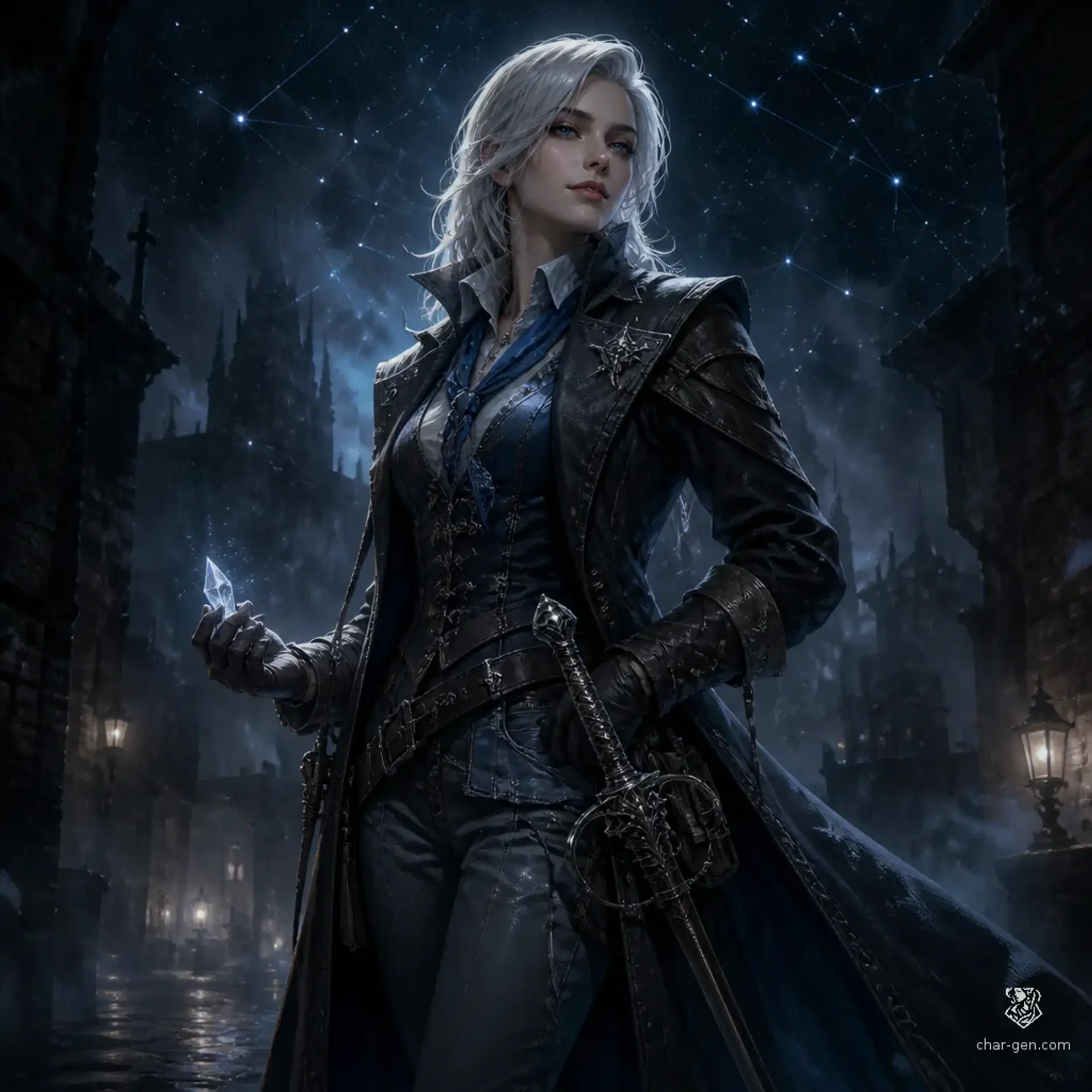 Luna Gelida - AI-generated fantasy Character