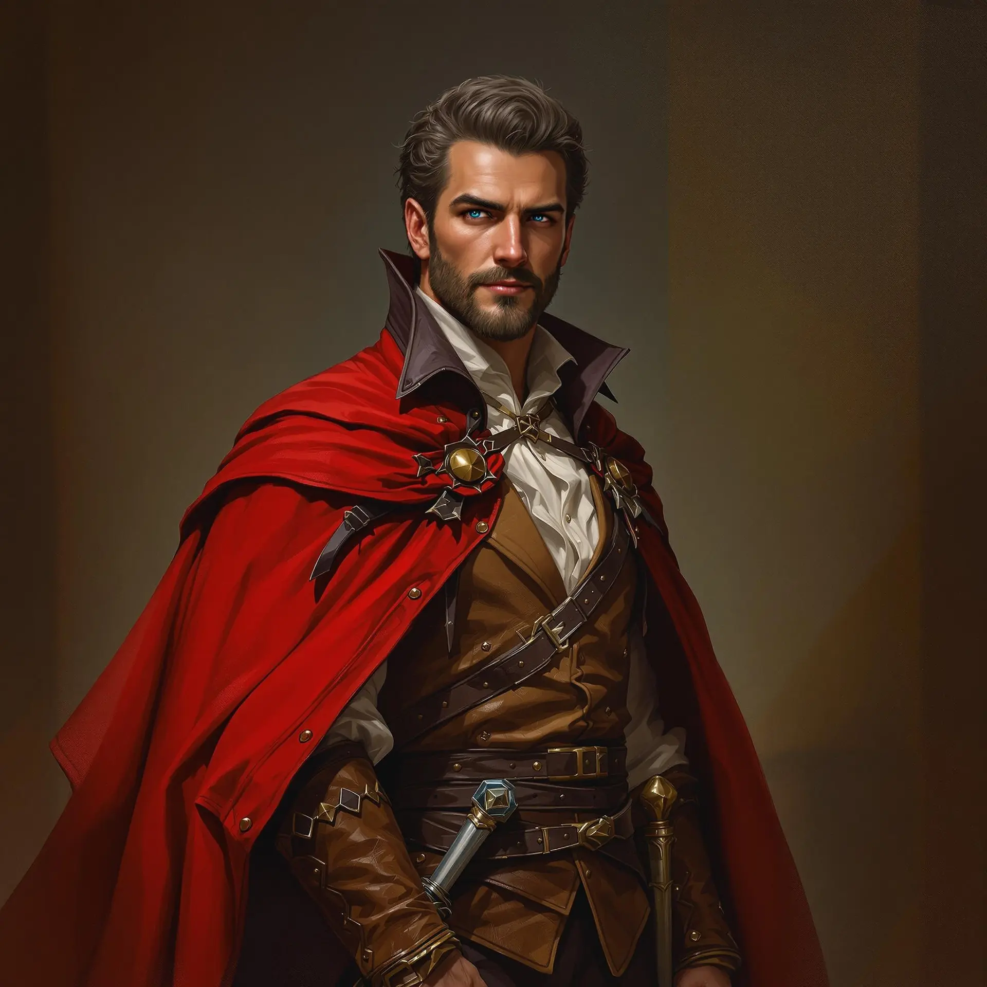 A diverse human male in his early 30s, he exudes a mature yet approachable presence. With striking heterochromatic eyes—one blue, one brown—he embodies wisdom and resilience, blending effortlessly into any realm as a grounded and versatile figure.