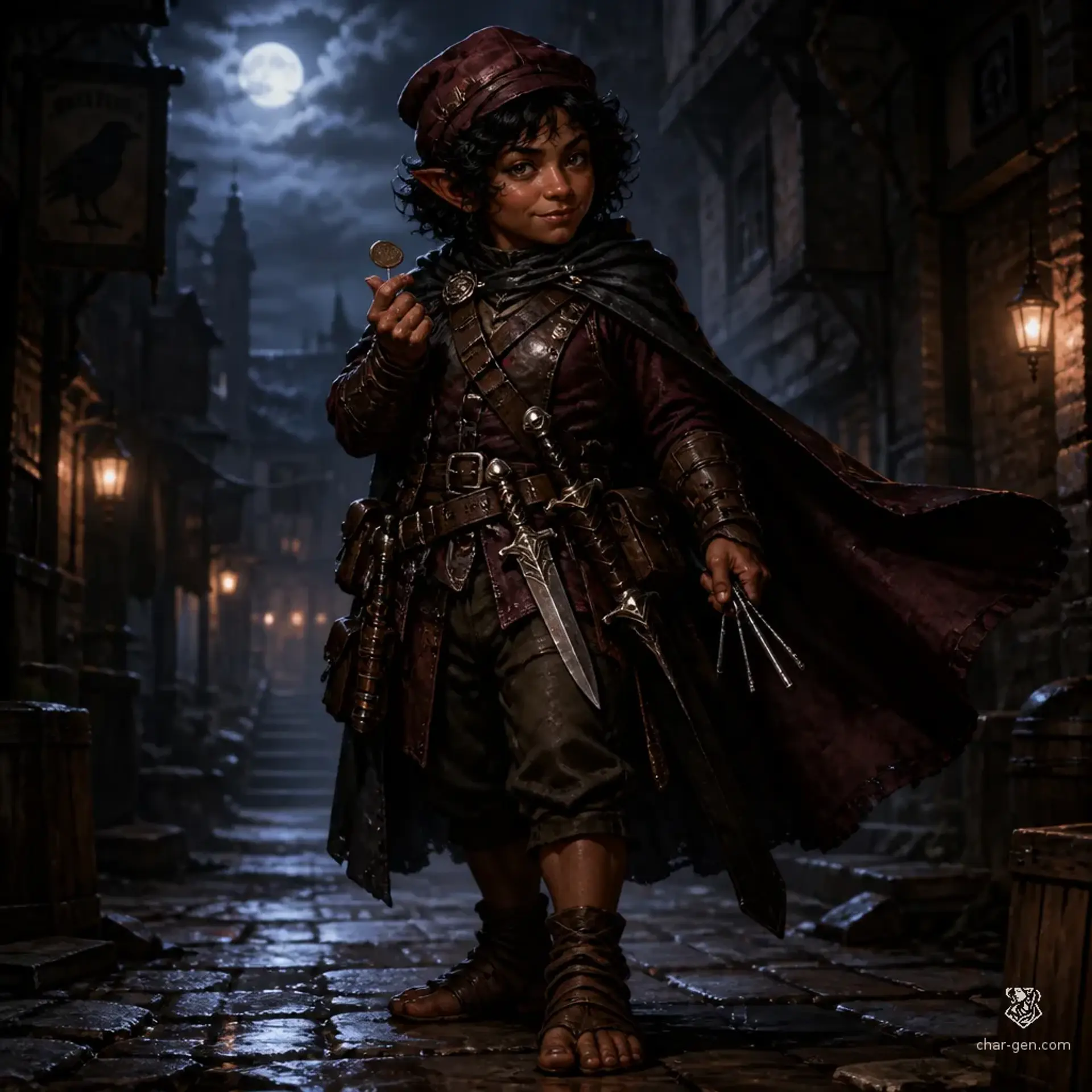 Pip Quicklock - AI-generated fantasy Character