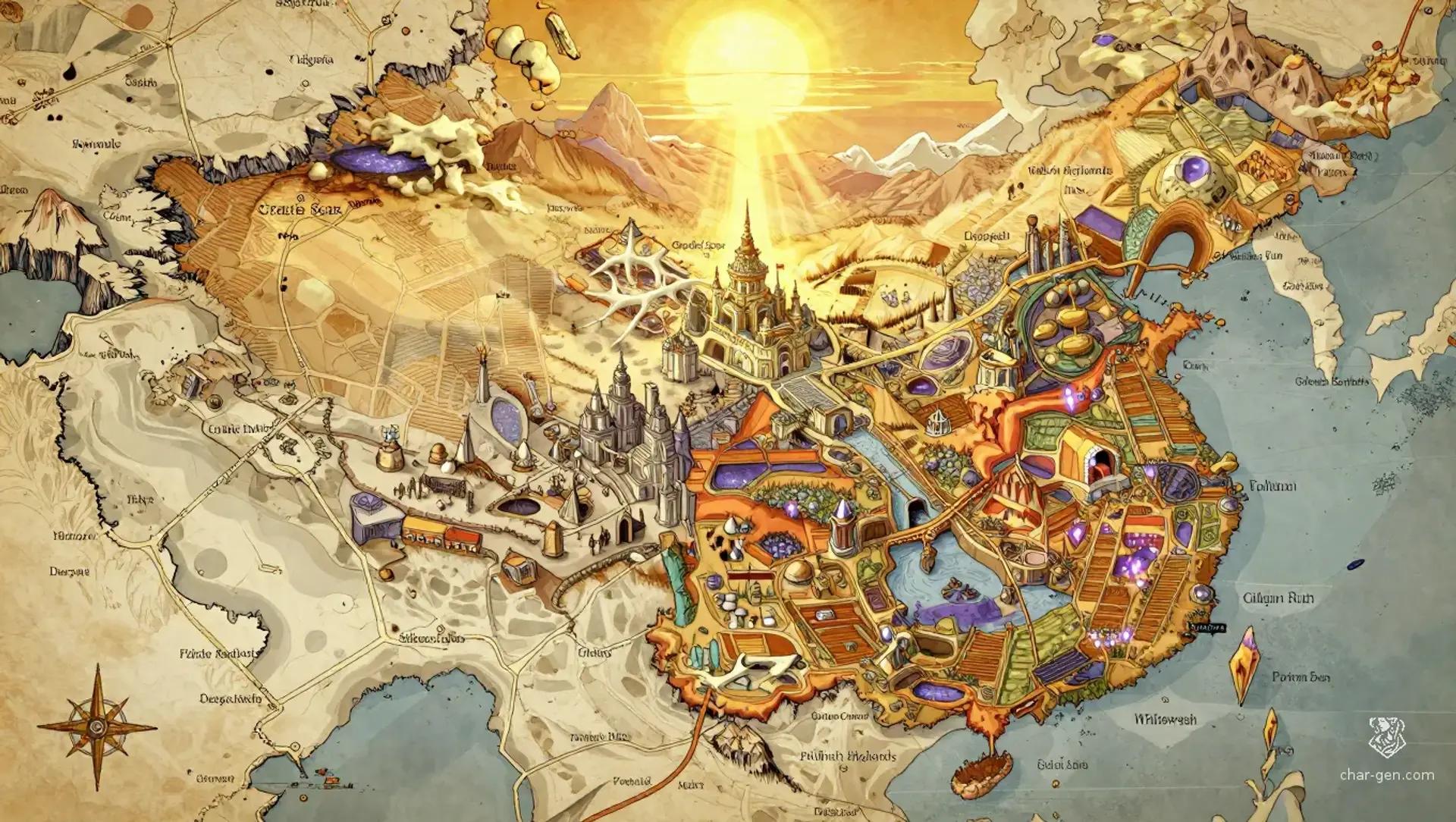 Fulgoria - AI-generated fantasy Region