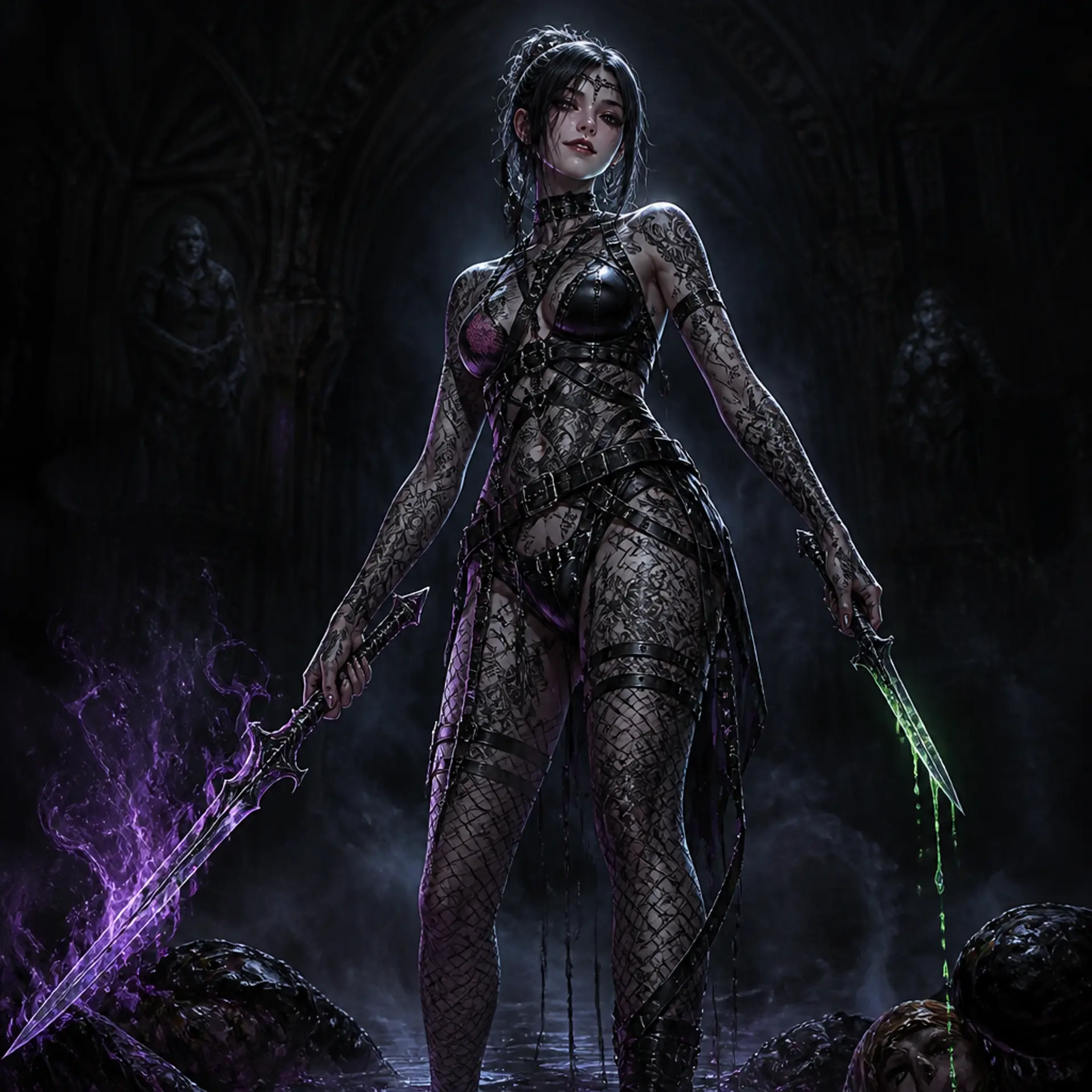 Xora Nightink - AI-generated fantasy Character