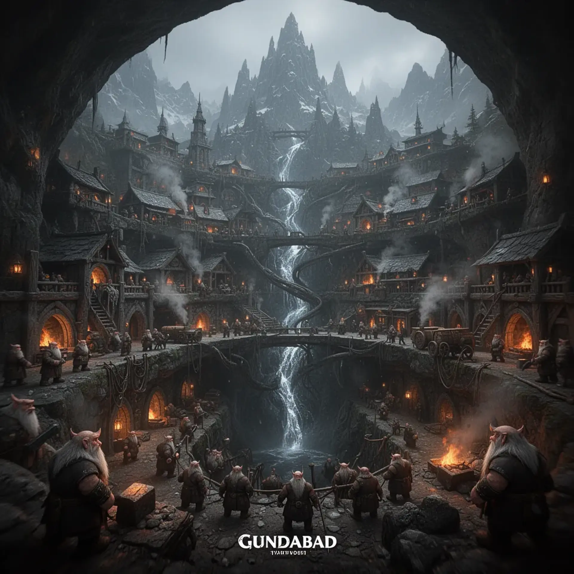 Gundabad - AI-generated fantasy Settlement