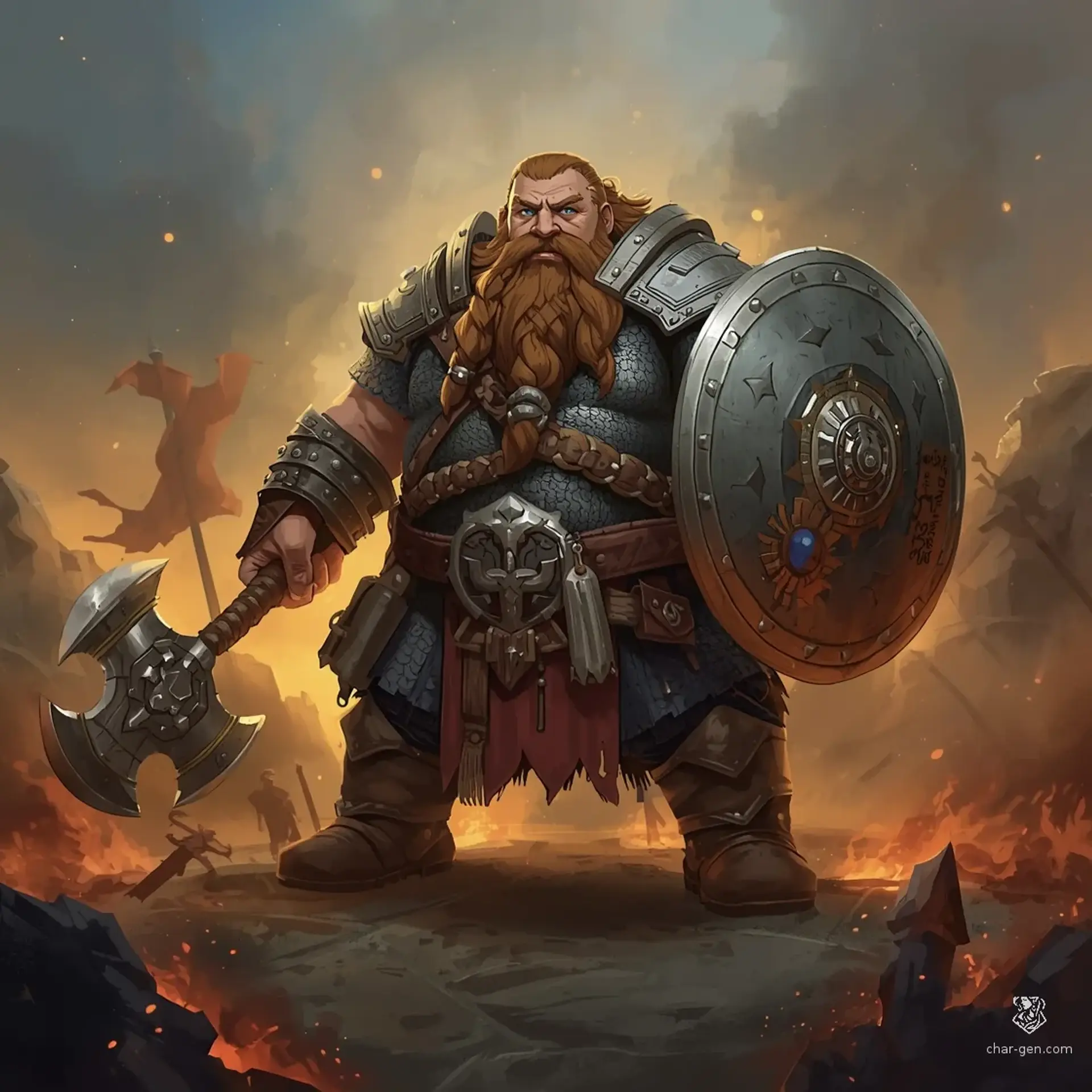 Thoradin Battlebeard - AI-generated fantasy Character