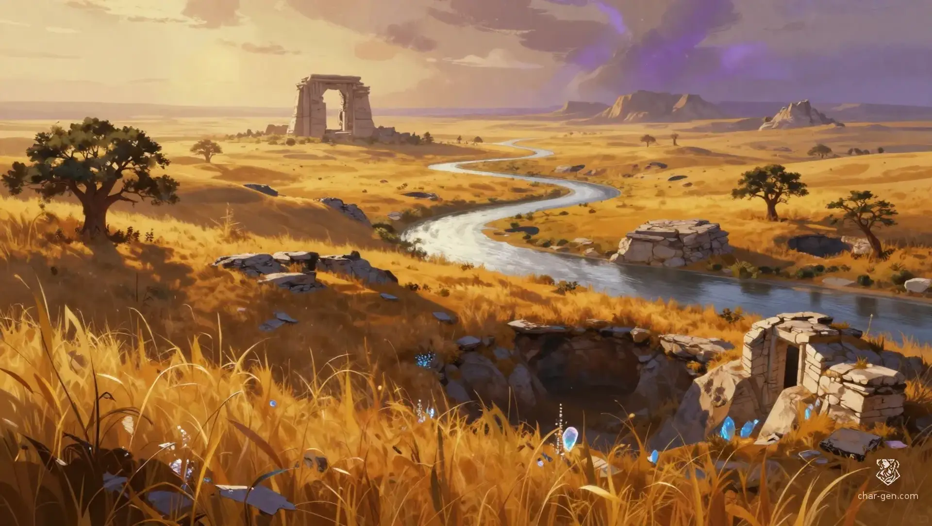 The Amber Vales - AI-generated fantasy Region