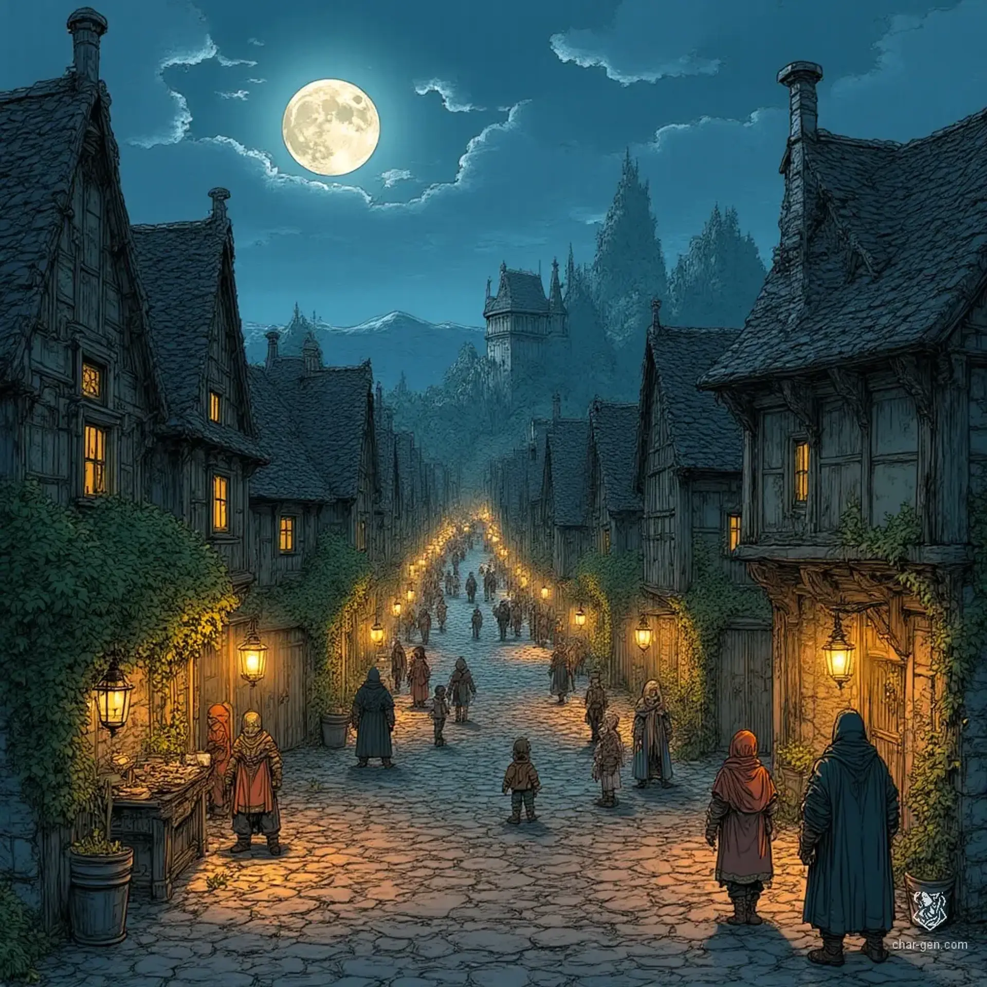 Caer Gwyndhros - AI-generated fantasy Settlement
