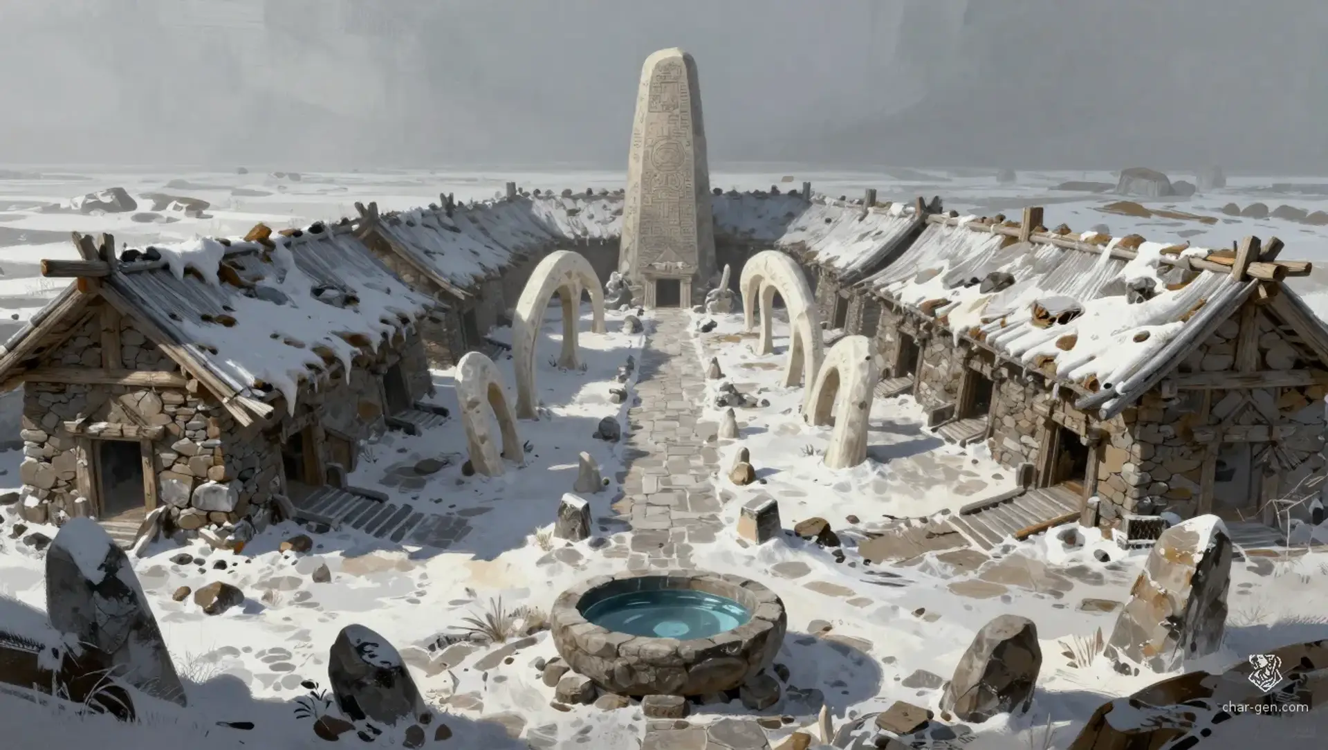 Frosthold Cairn - AI-generated fantasy Building