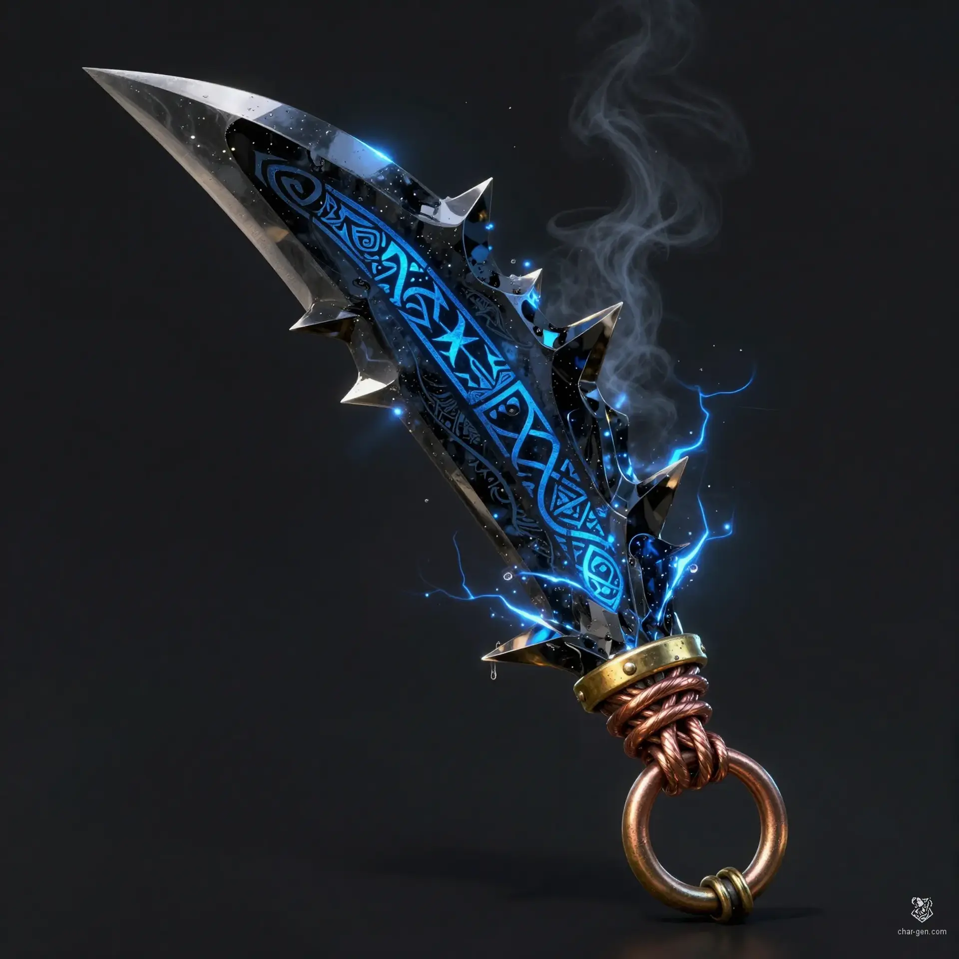 Voltaic Kraken-Spike - AI-generated fantasy Magic Item