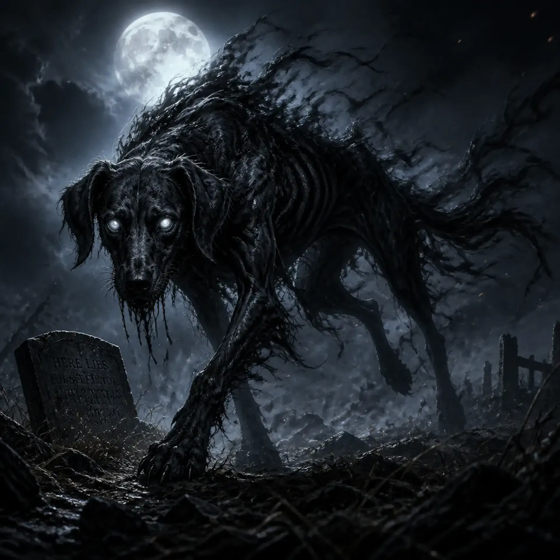 Shadow Hound - AI-generated fantasy Monster