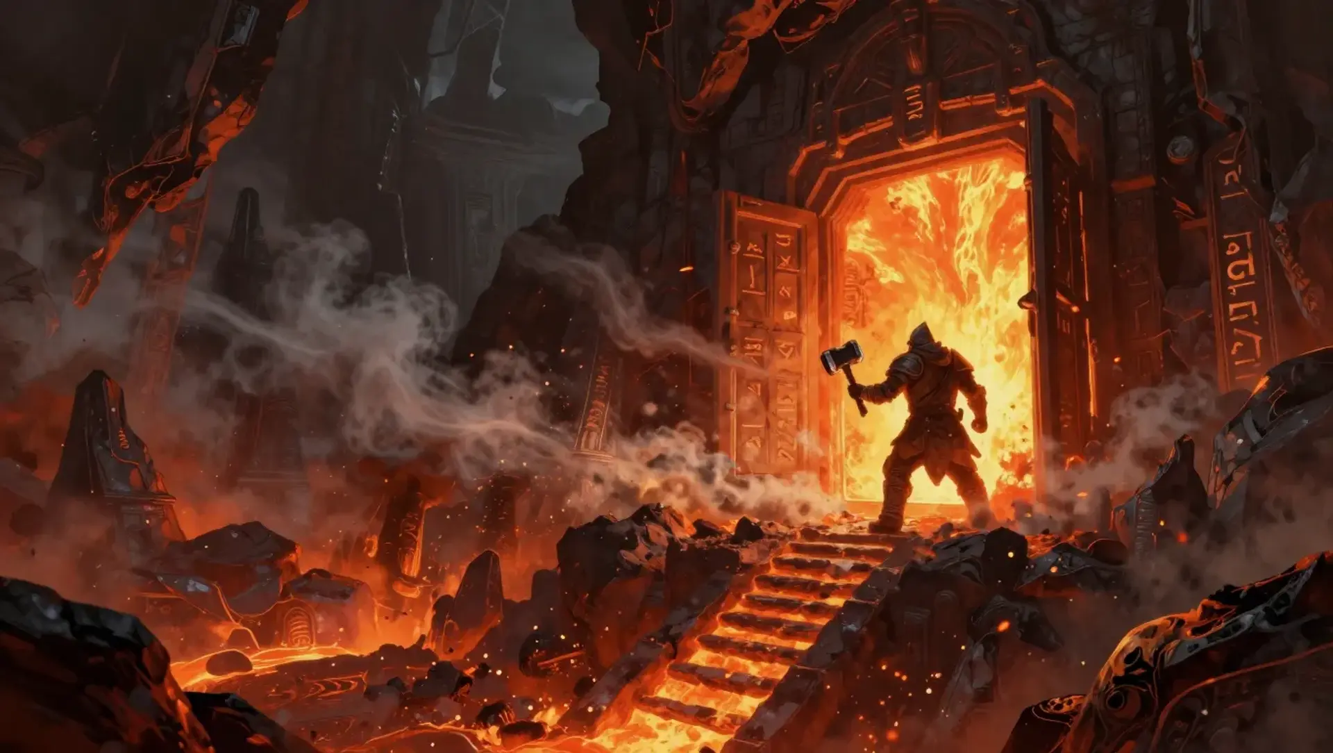 Inferno Beneath the Emberdeep Forge - AI-generated fantasy Quest