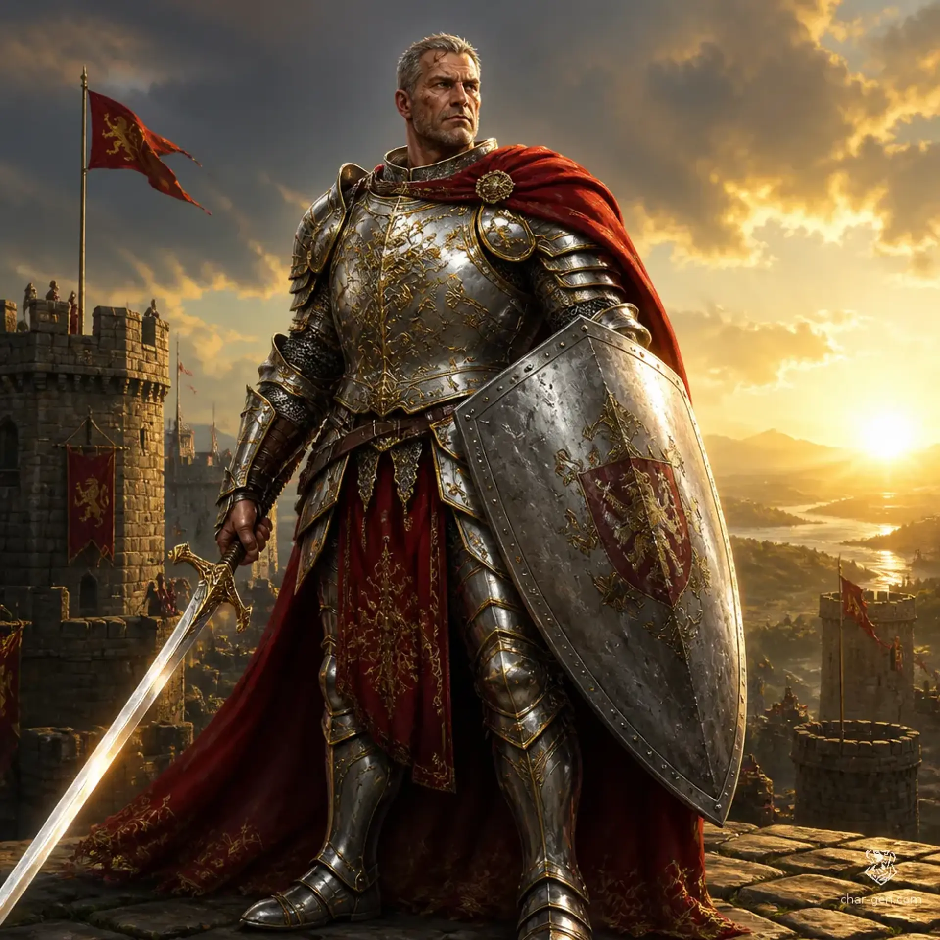 General Alaric Thorne - AI-generated fantasy Character