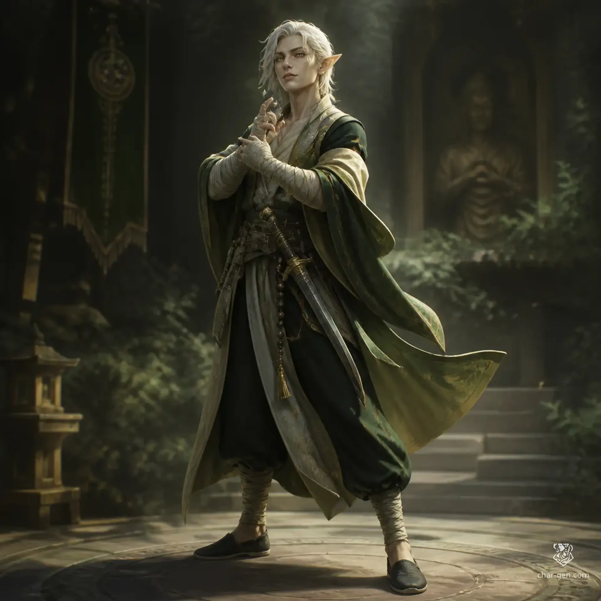 Saelith Voss - AI-generated fantasy Character