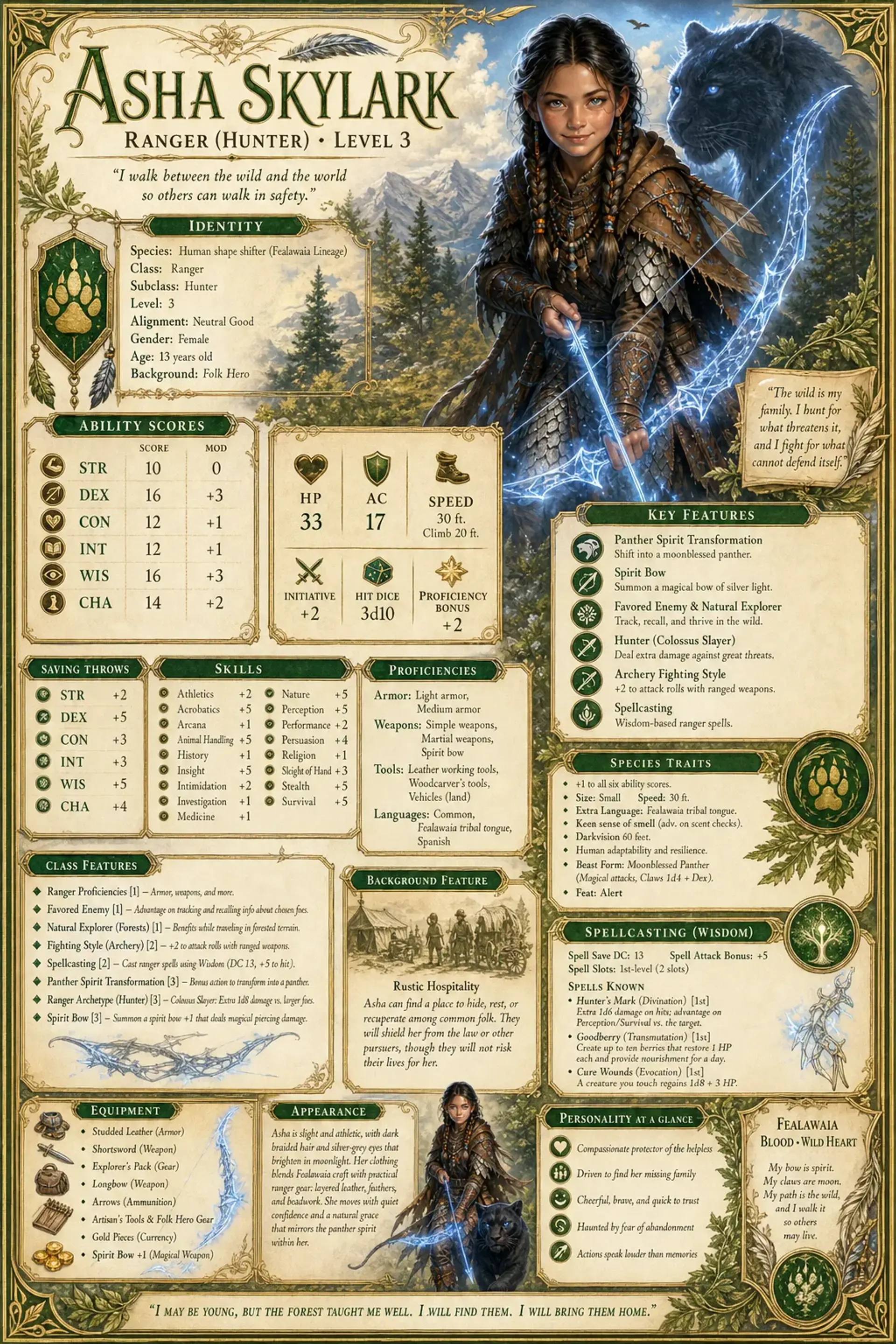 Character Sheet
