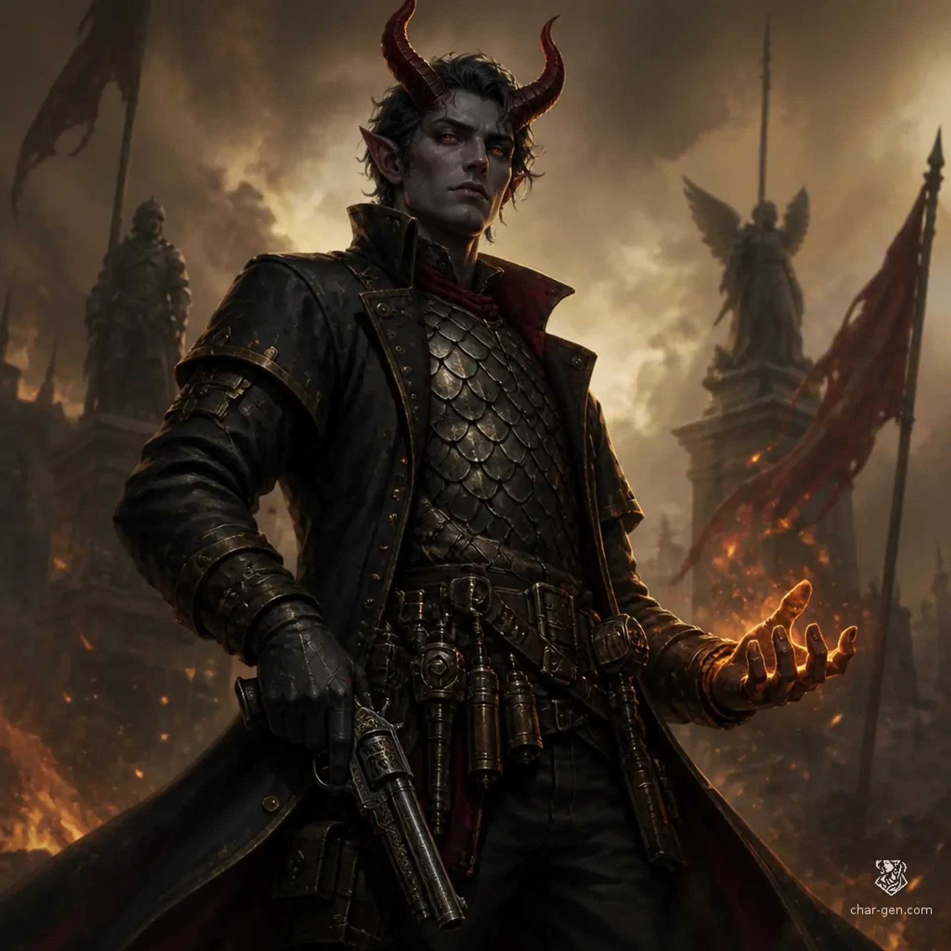 Kaen Flame - AI-generated fantasy Character