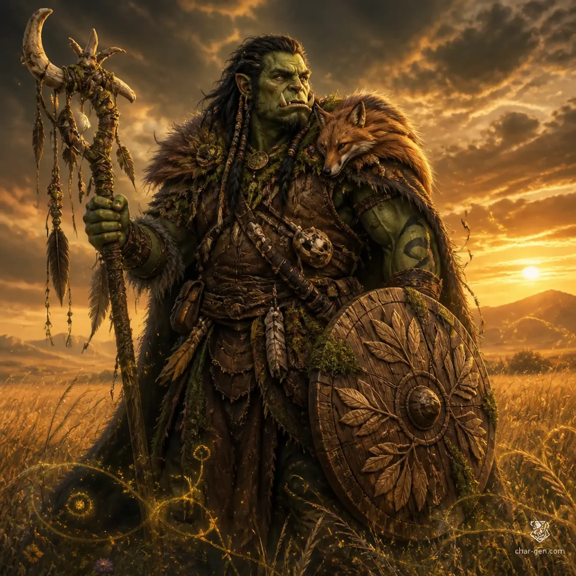 Grusk Stonebough - AI-generated fantasy Character