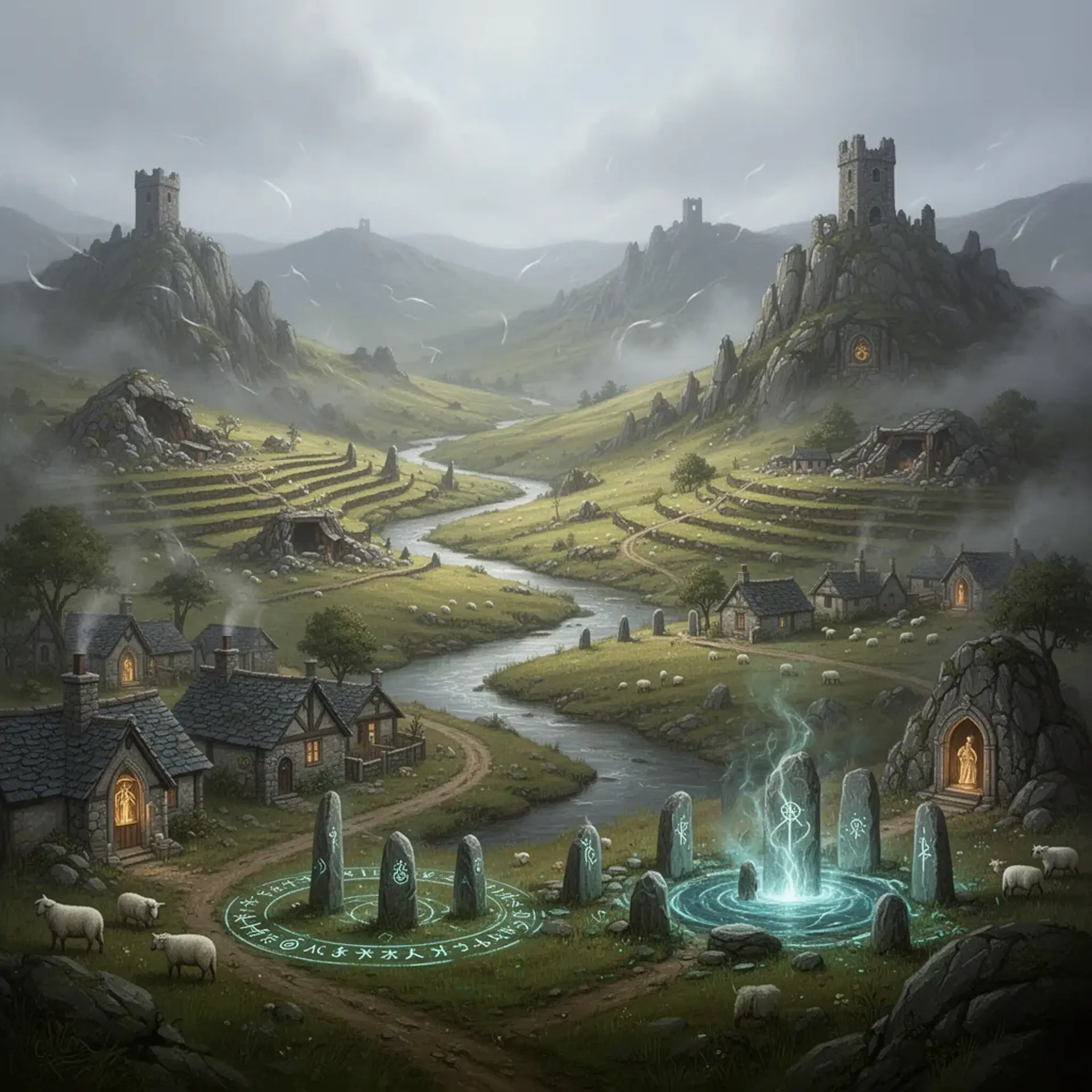 Highvale Expanse - AI-generated fantasy Region